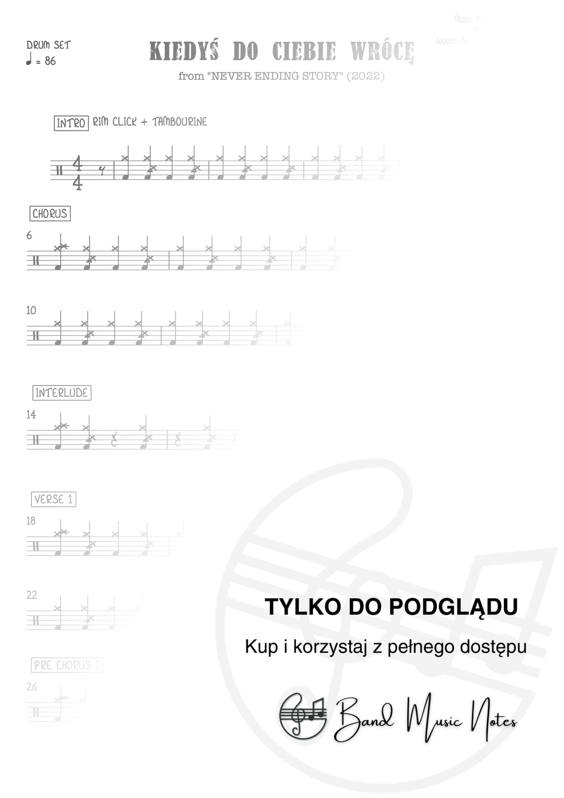 Agnieszka Chylińska - Kiedyś do Ciebie wrócę - Drum Set Part_0001