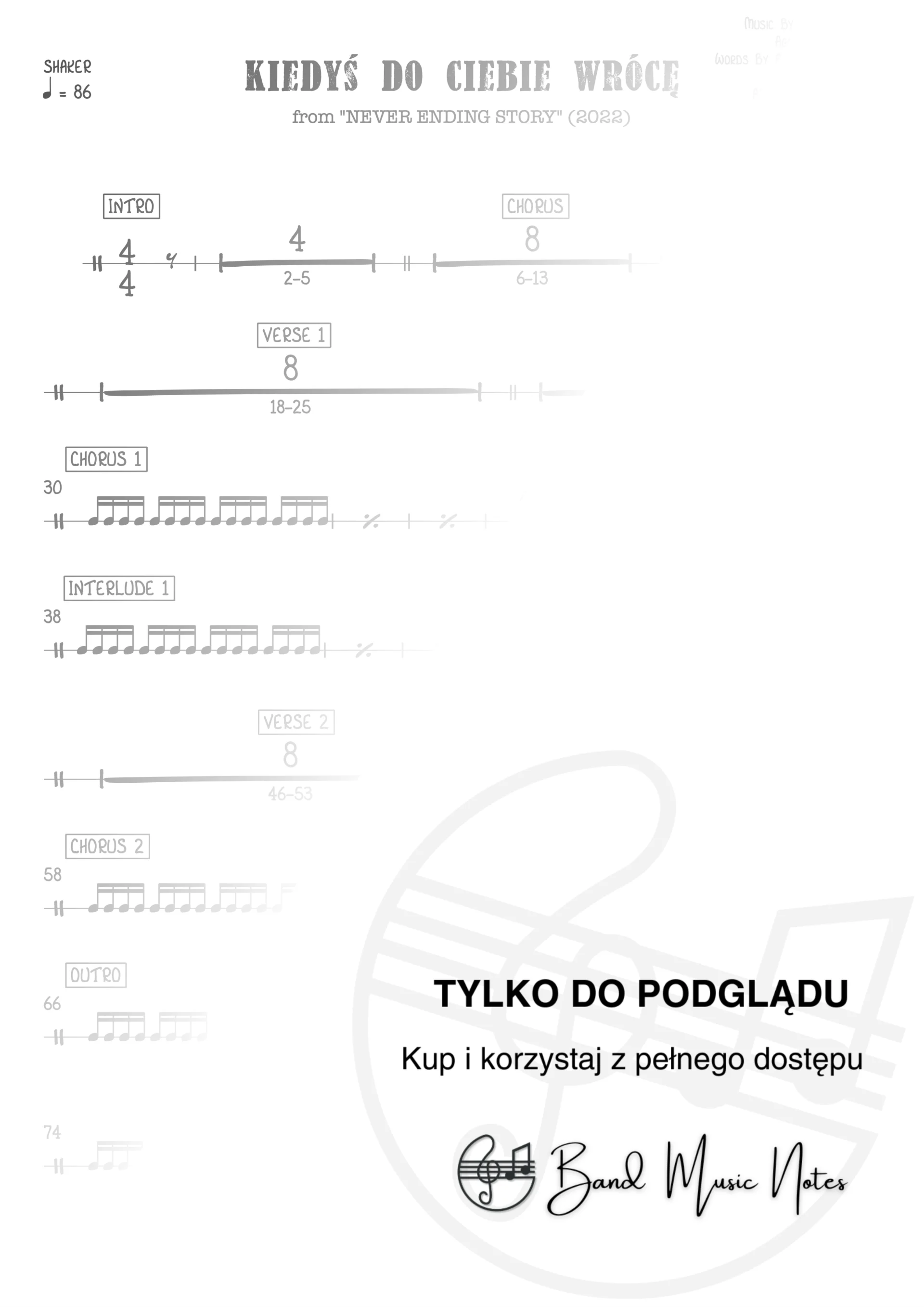 Agnieszka Chylińska - Kiedyś do Ciebie wrócę - Percussion Part_0001