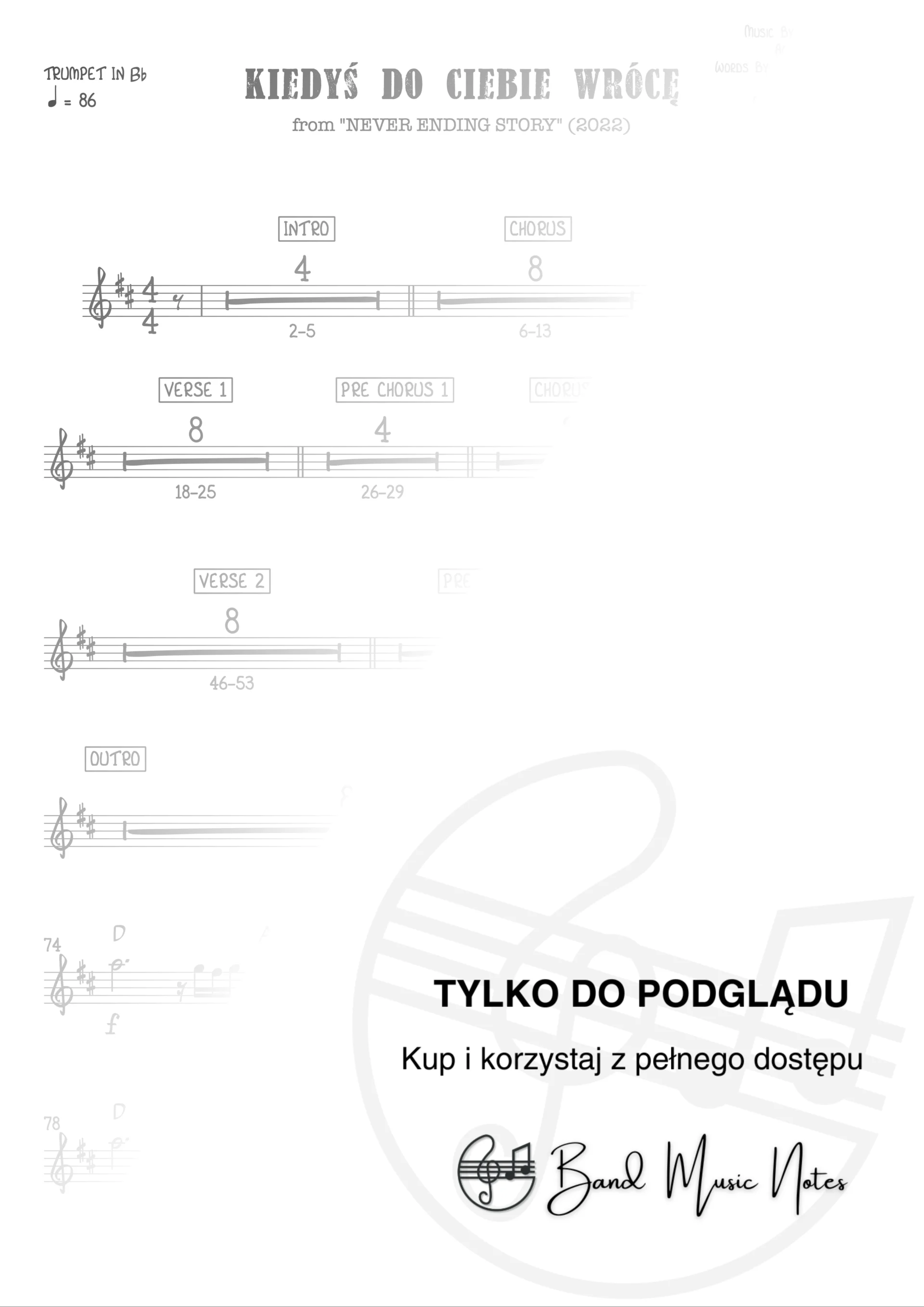 Agnieszka Chylińska - Kiedyś do Ciebie wrócę - Trumpet In Bb Part_0001