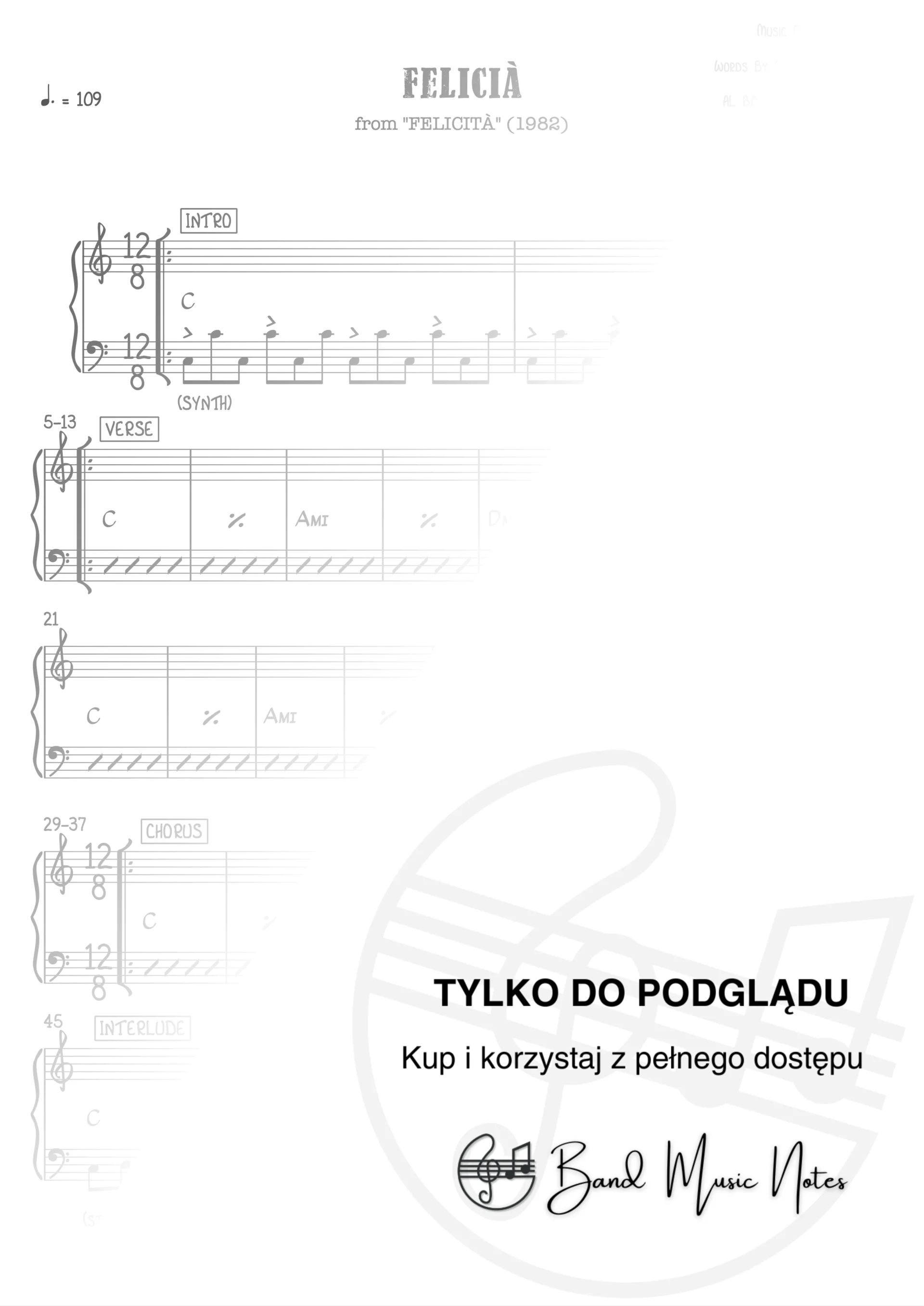 Al Bano & Romina Power - Felicità - Band Score_0001