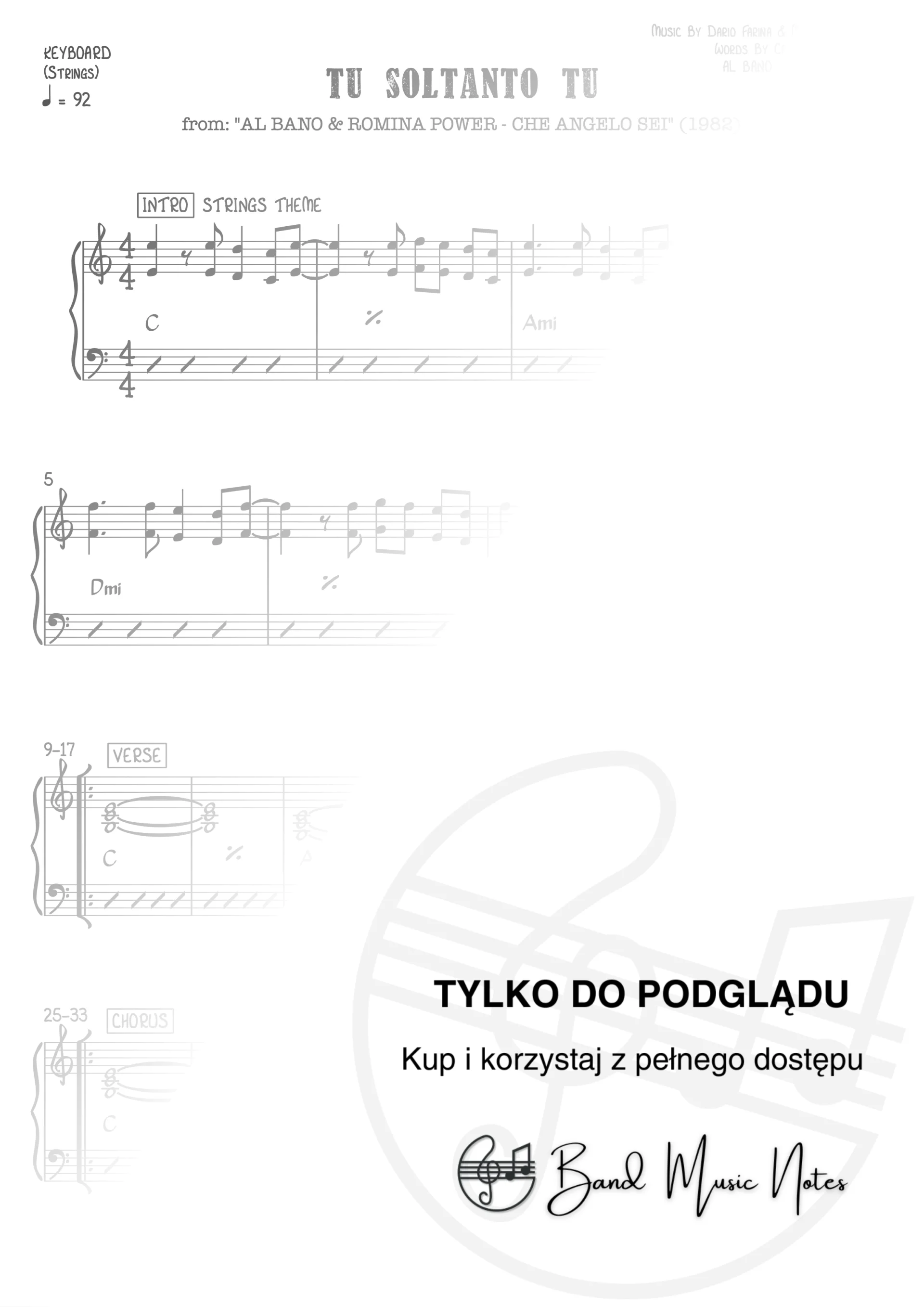 Al Bano & Romina Power - Tu Soltanto Tu - Keyboard Part_0001