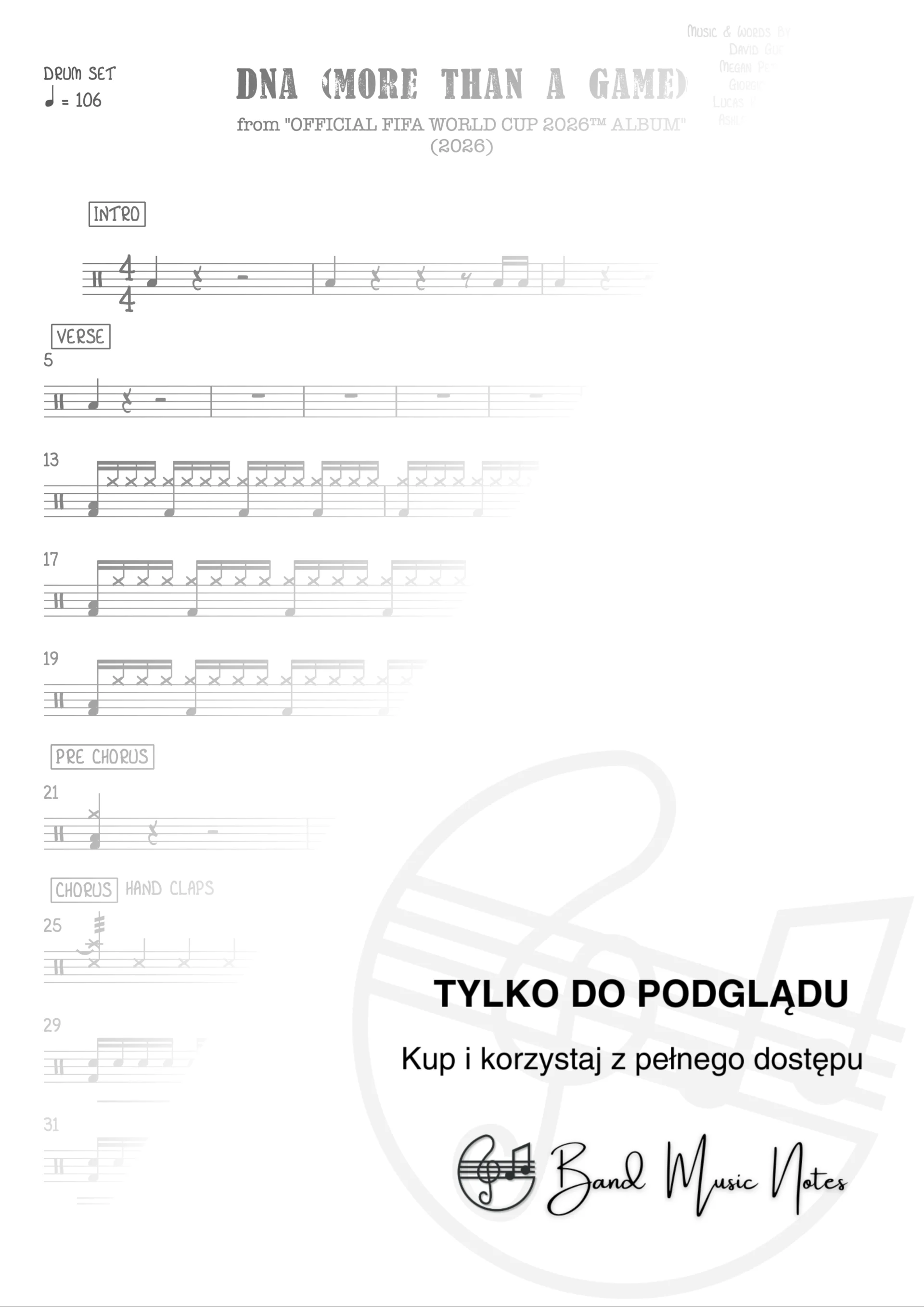Andrea Bocelli, David Guetta, EJAE, Megan Thee Stallion - DNA (More Than A Game) - Drum Set Part_0001