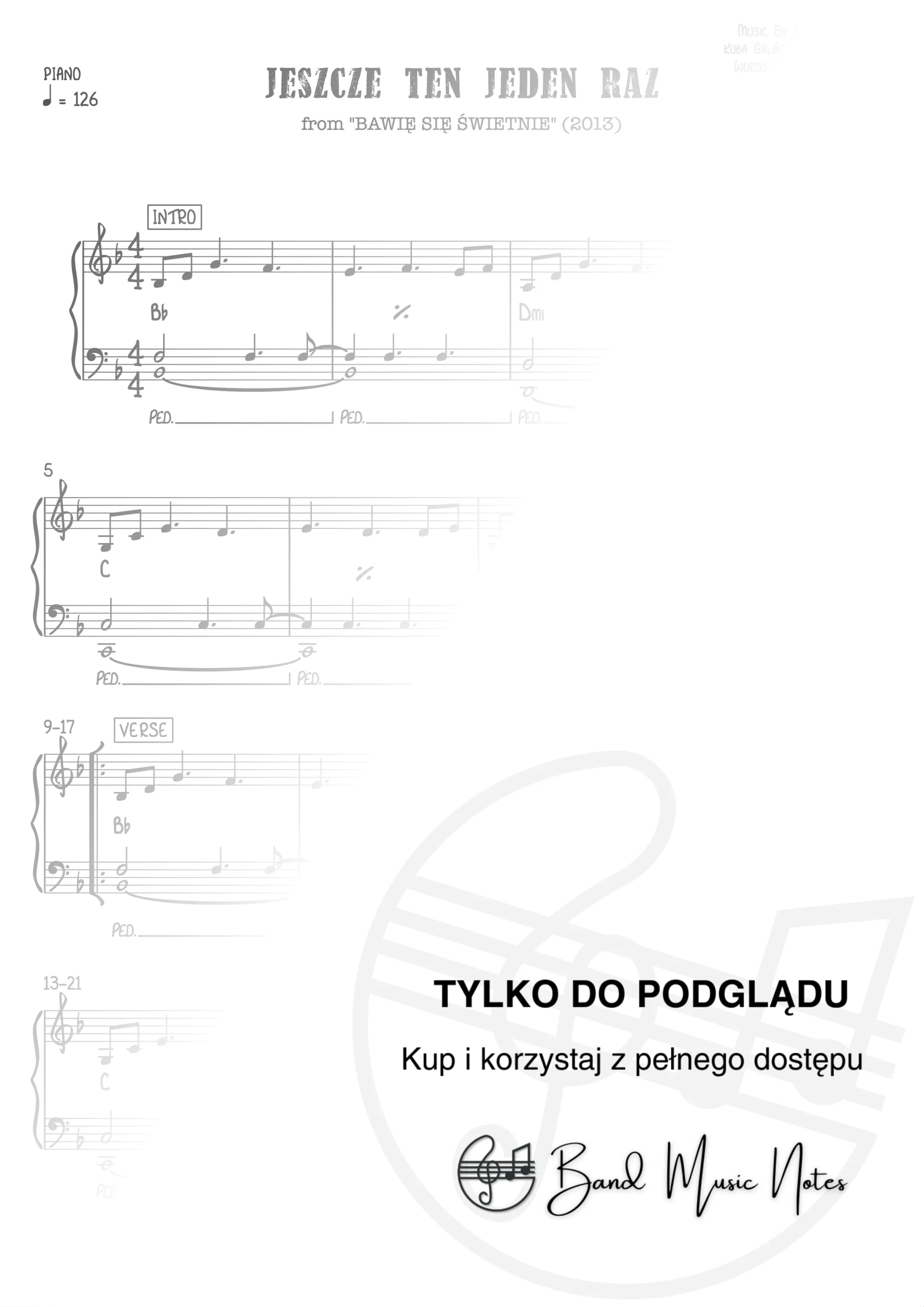 Ania Dąbrowska - Jeszcze ten jeden raz - Piano Part_0001