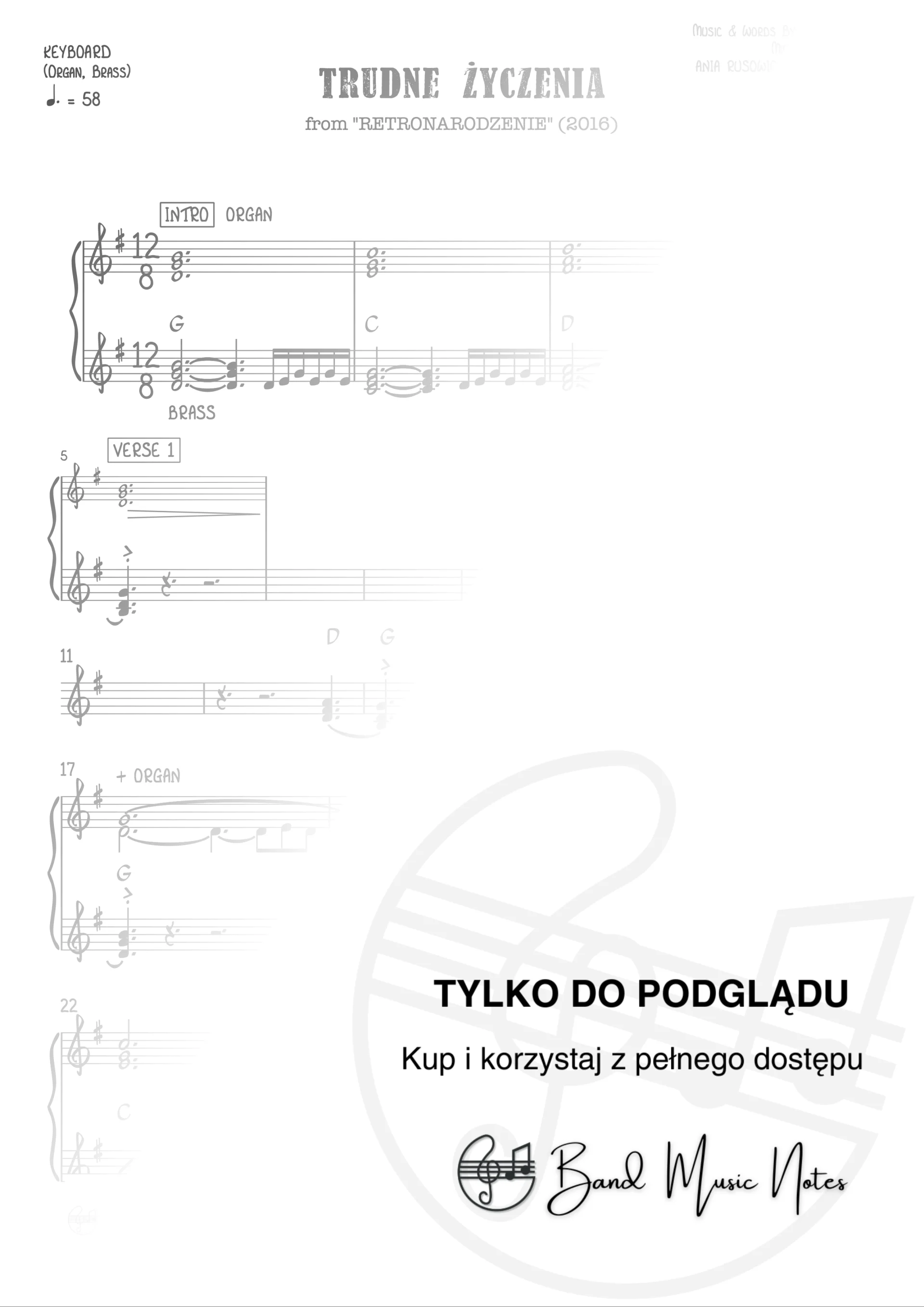 Ania Rusowicz & Adam Nowak - Trudne życzenia - Keyboard Part_0001