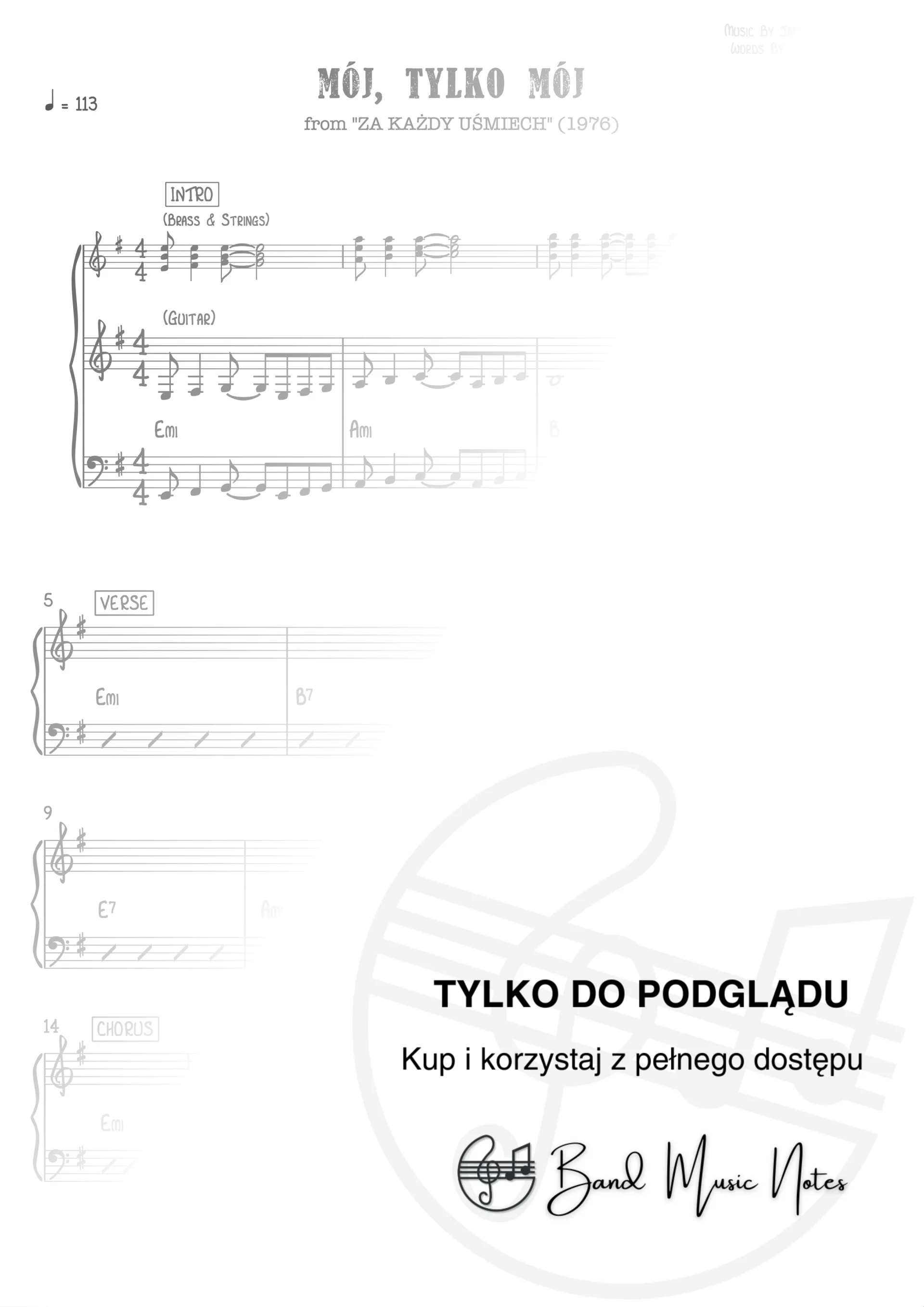Anna Jantar - Mój, tylko mój - Band Score_0001