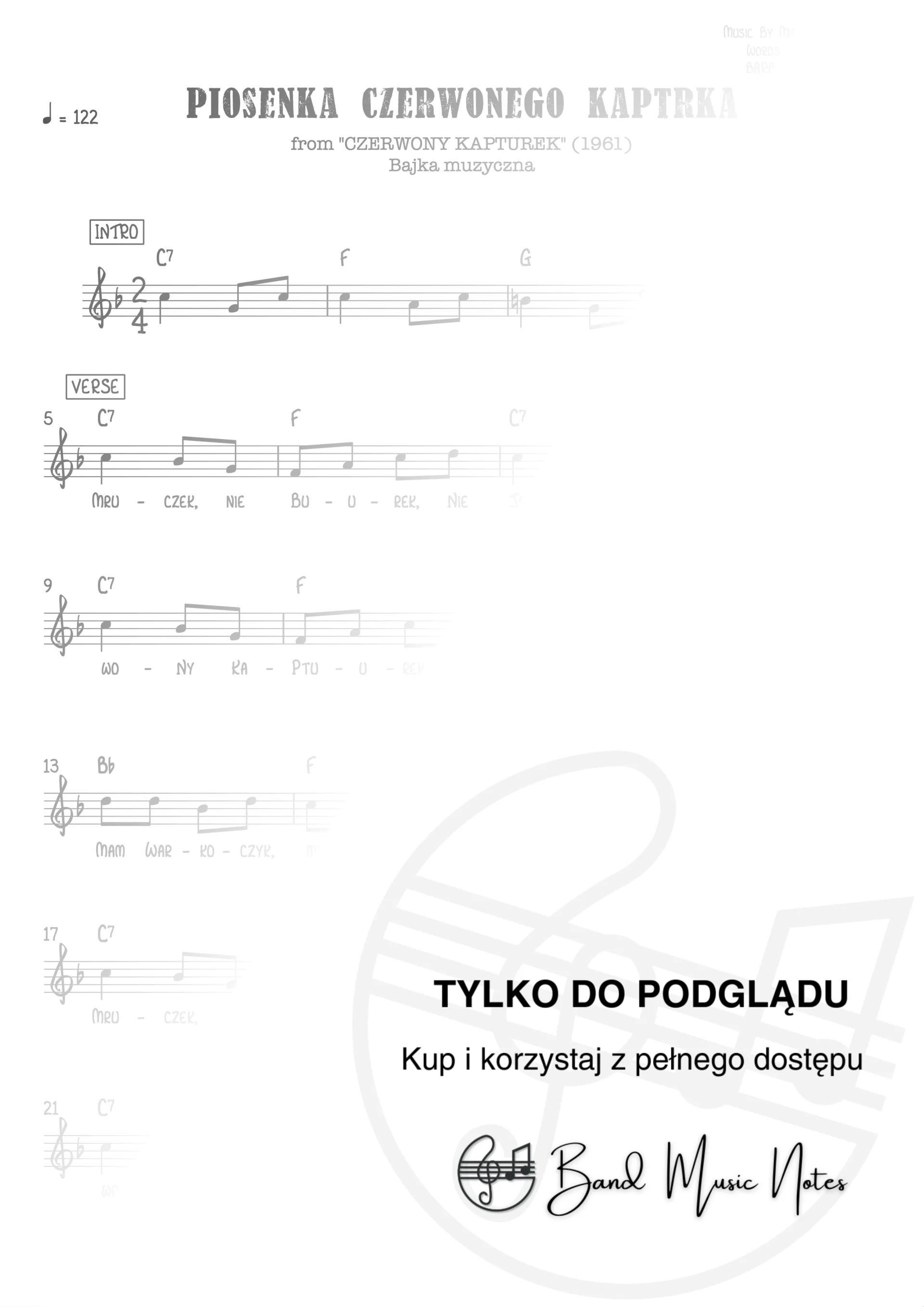 Barbara Krafftówna - Piosenka Czerwonego Kapturka - Vocal Score_0001