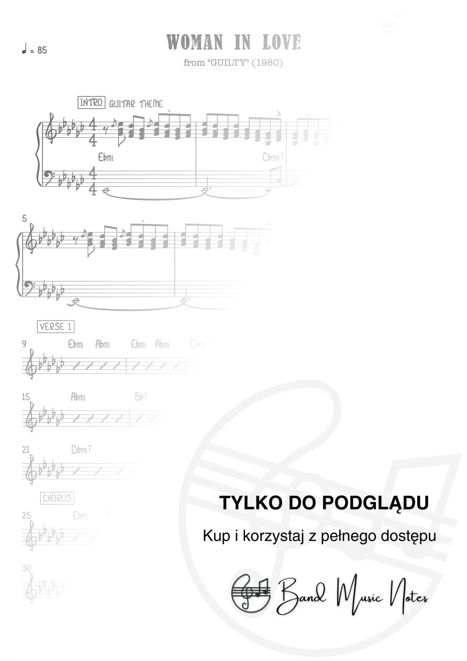 Barbra Streisand - Woman In love - Band Score_0001