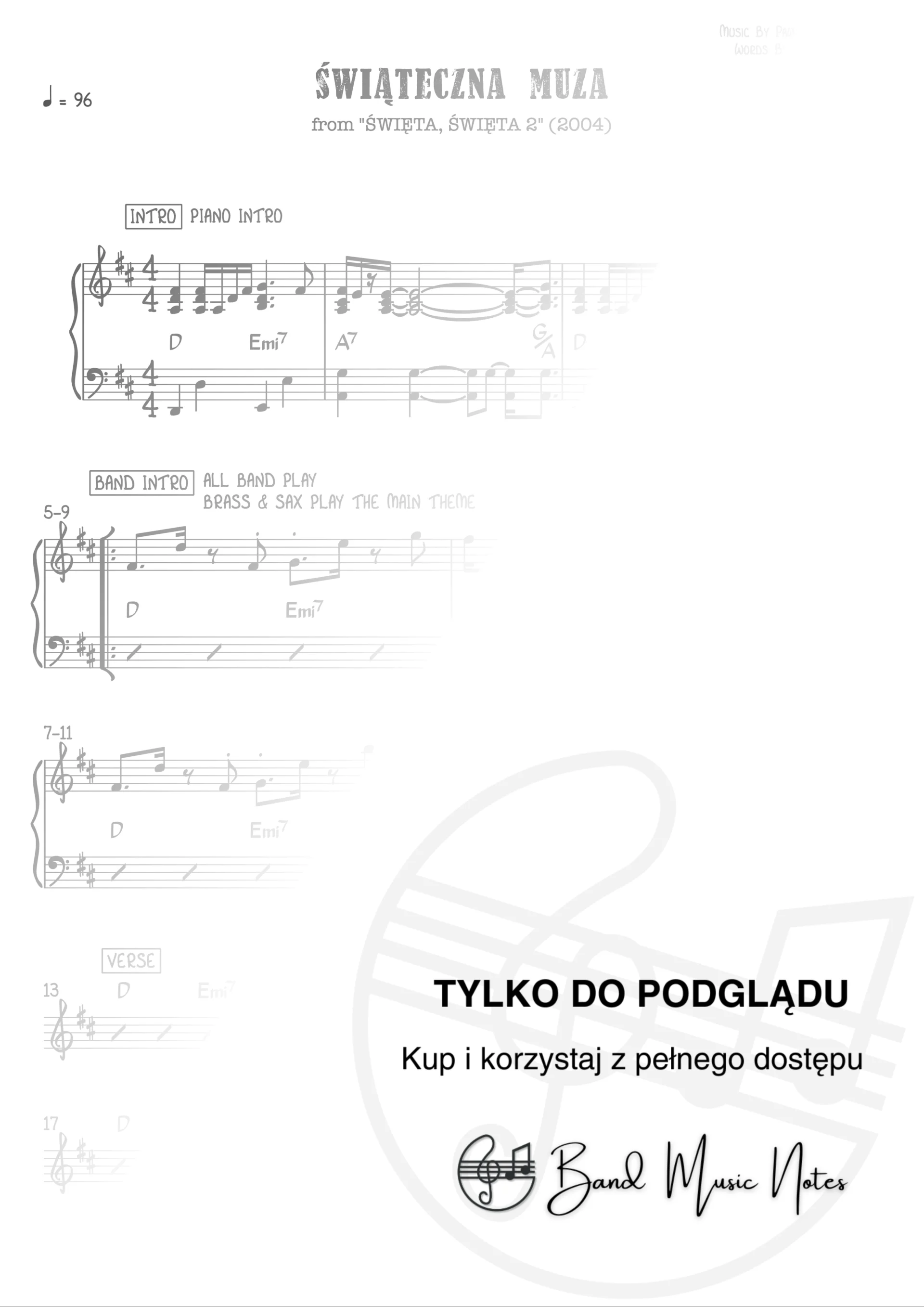 Blue Cafe - Świąteczna Muza - Band Score_0001