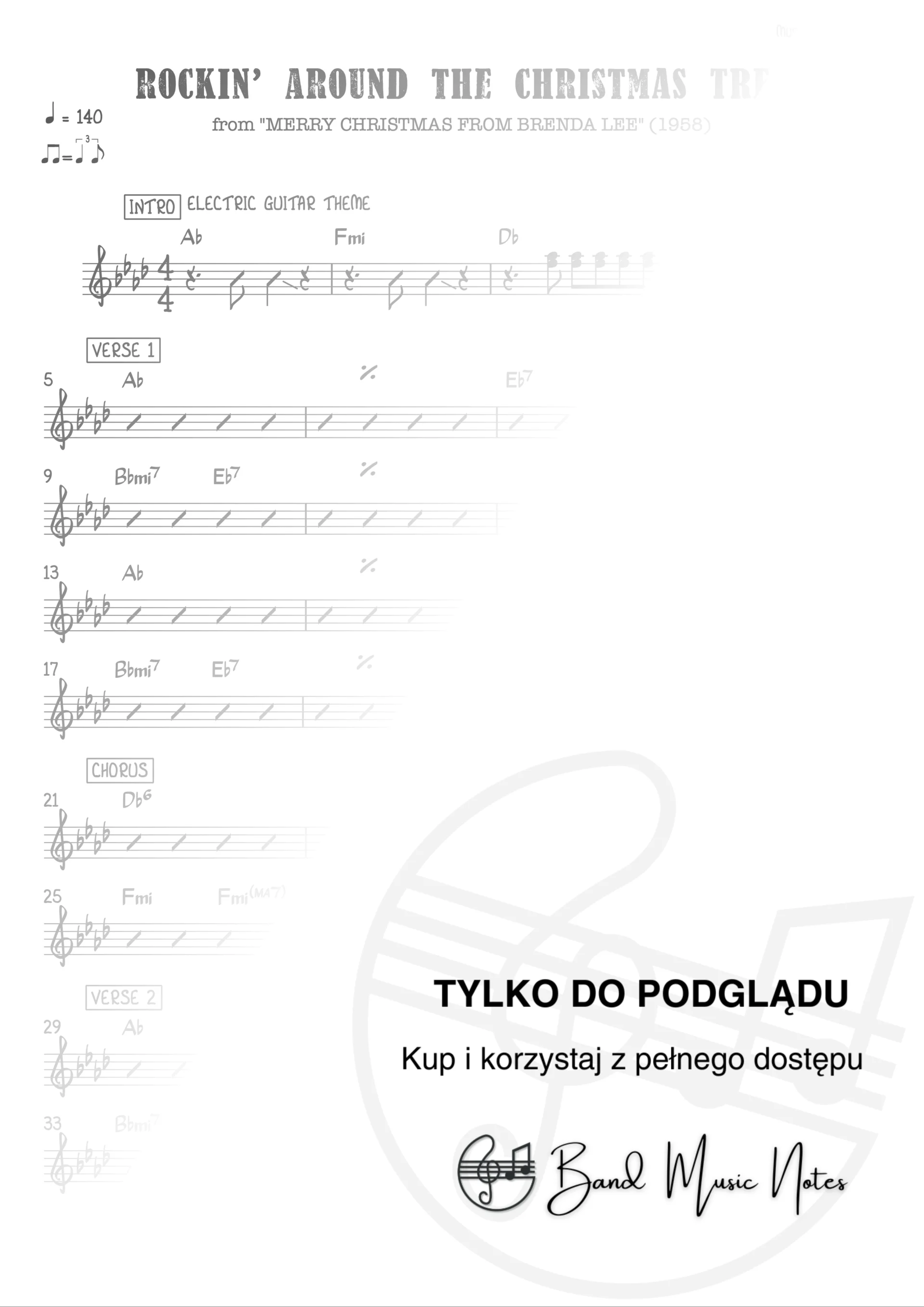 Brenda Lee - Rockin' Around The Christmas Tree - Band Score_0001