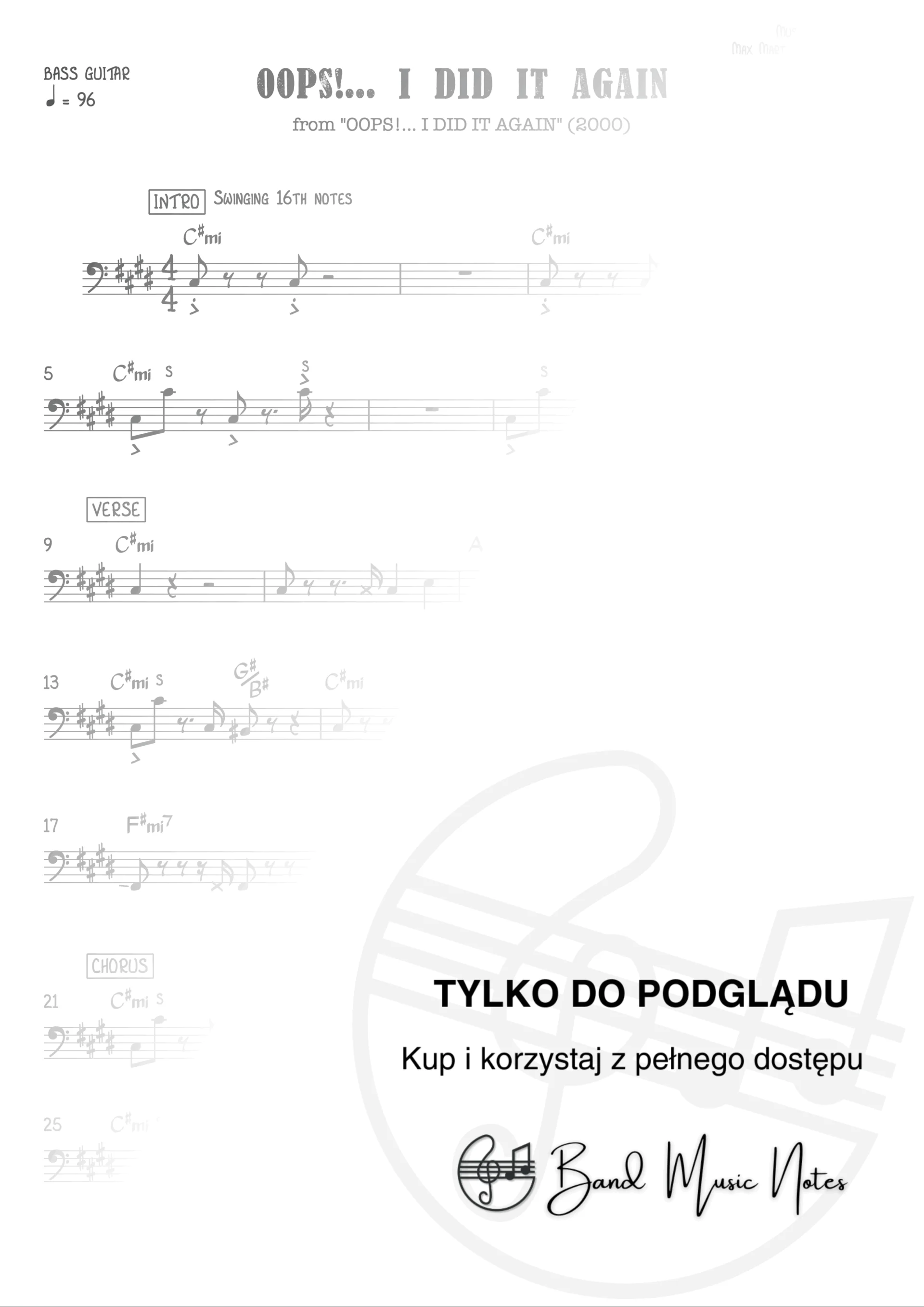 Britney Spears - Oops!... I Did It Again - Bass Guitar Part_0001