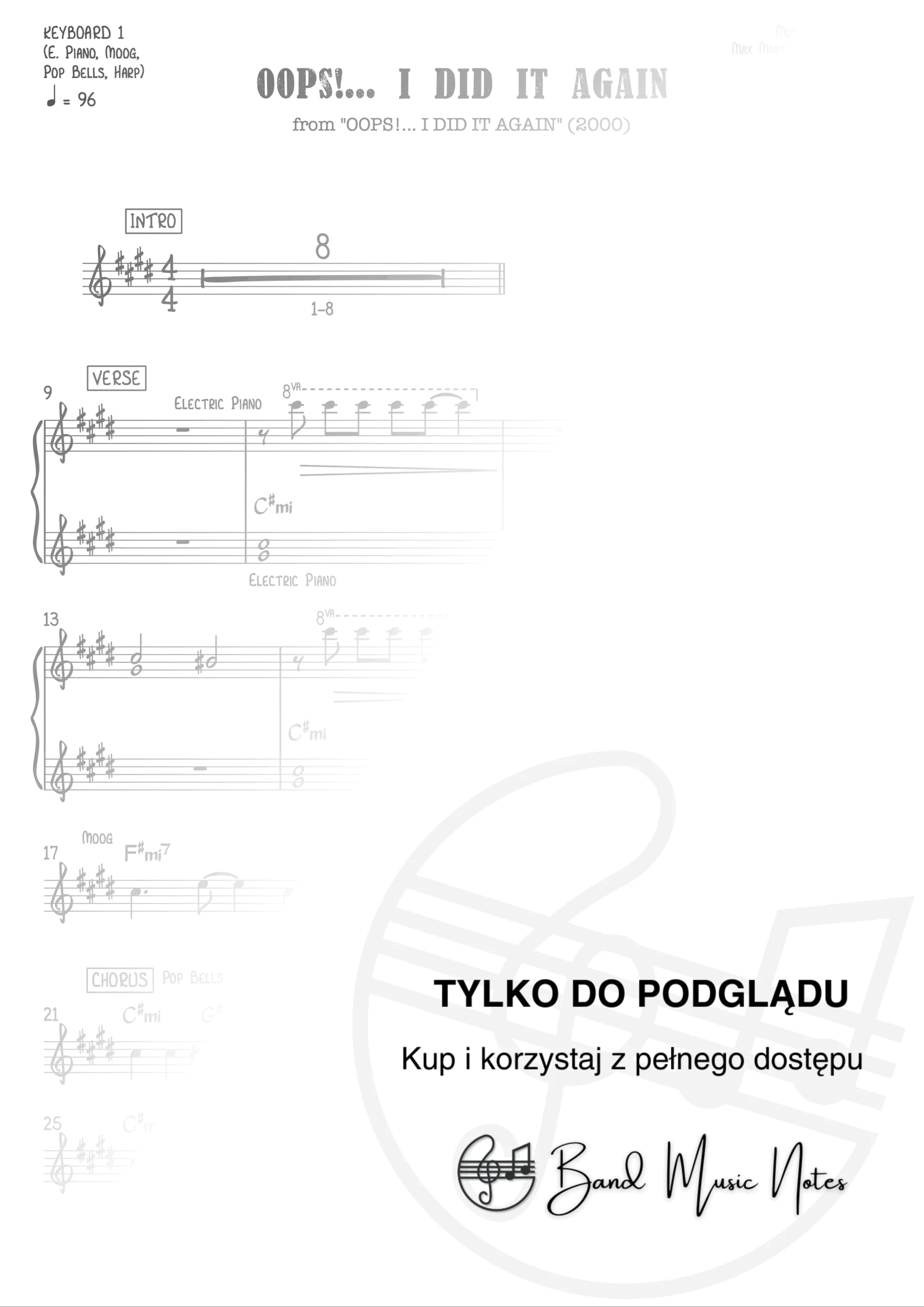 Britney Spears - Oops!... I Did It Again - Keyboard 1 Part_0001