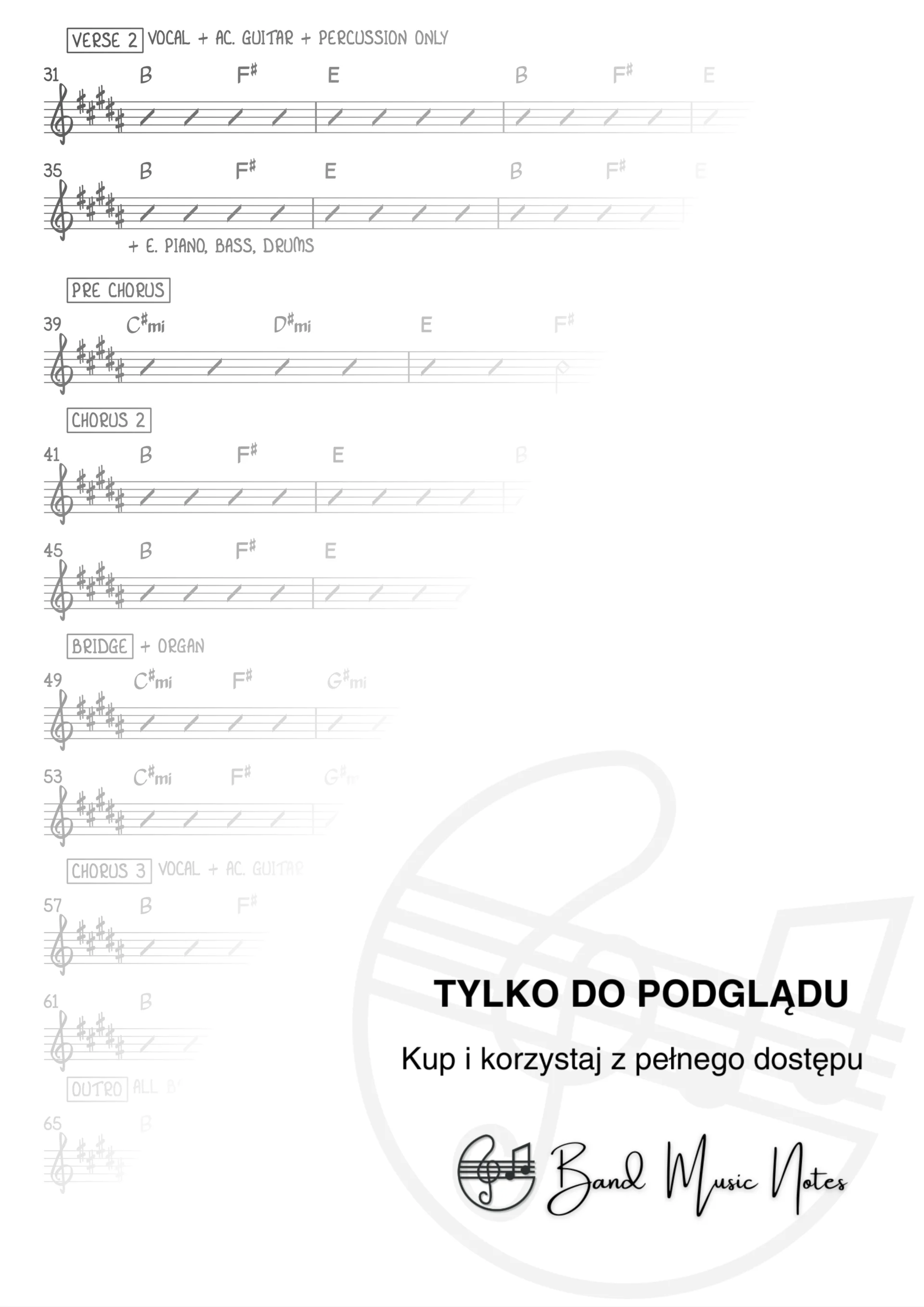 Bruno Mars - The Lazy Song - Band Score_0002