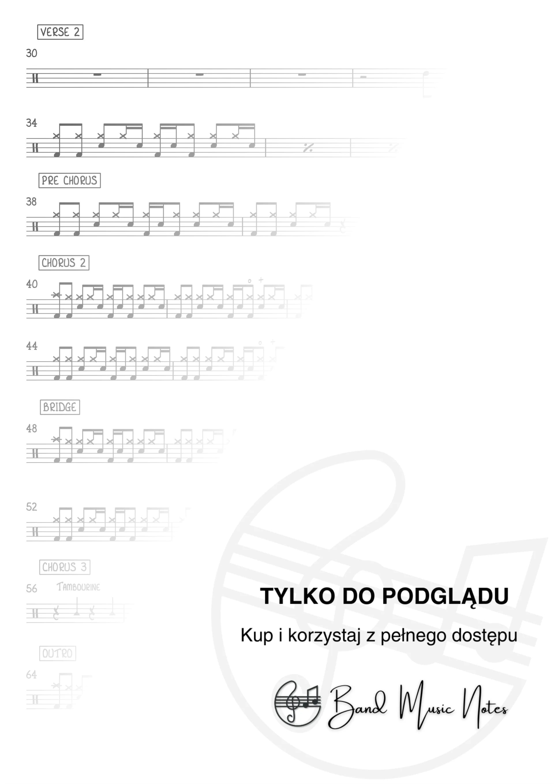 Bruno Mars - The Lazy Song - Drum Set Part_0002