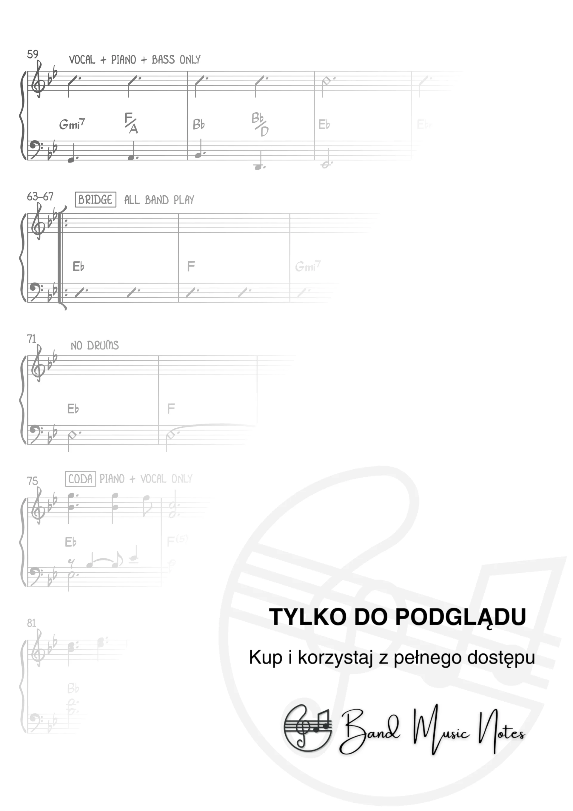 Calum Scott, Leona Lewis - You Are The Reason - Band Score_0003