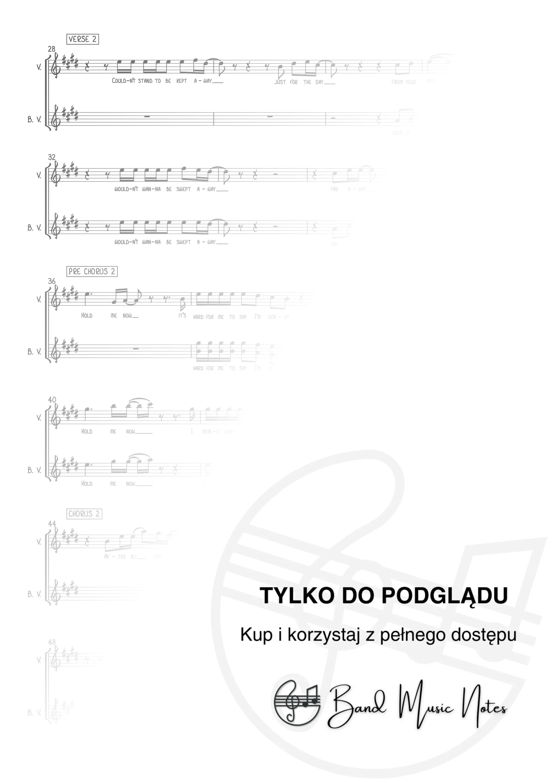 Chicago - Hard To Say I'm Sorry - Get Away - Vocal & Backing Vocal Score_0002