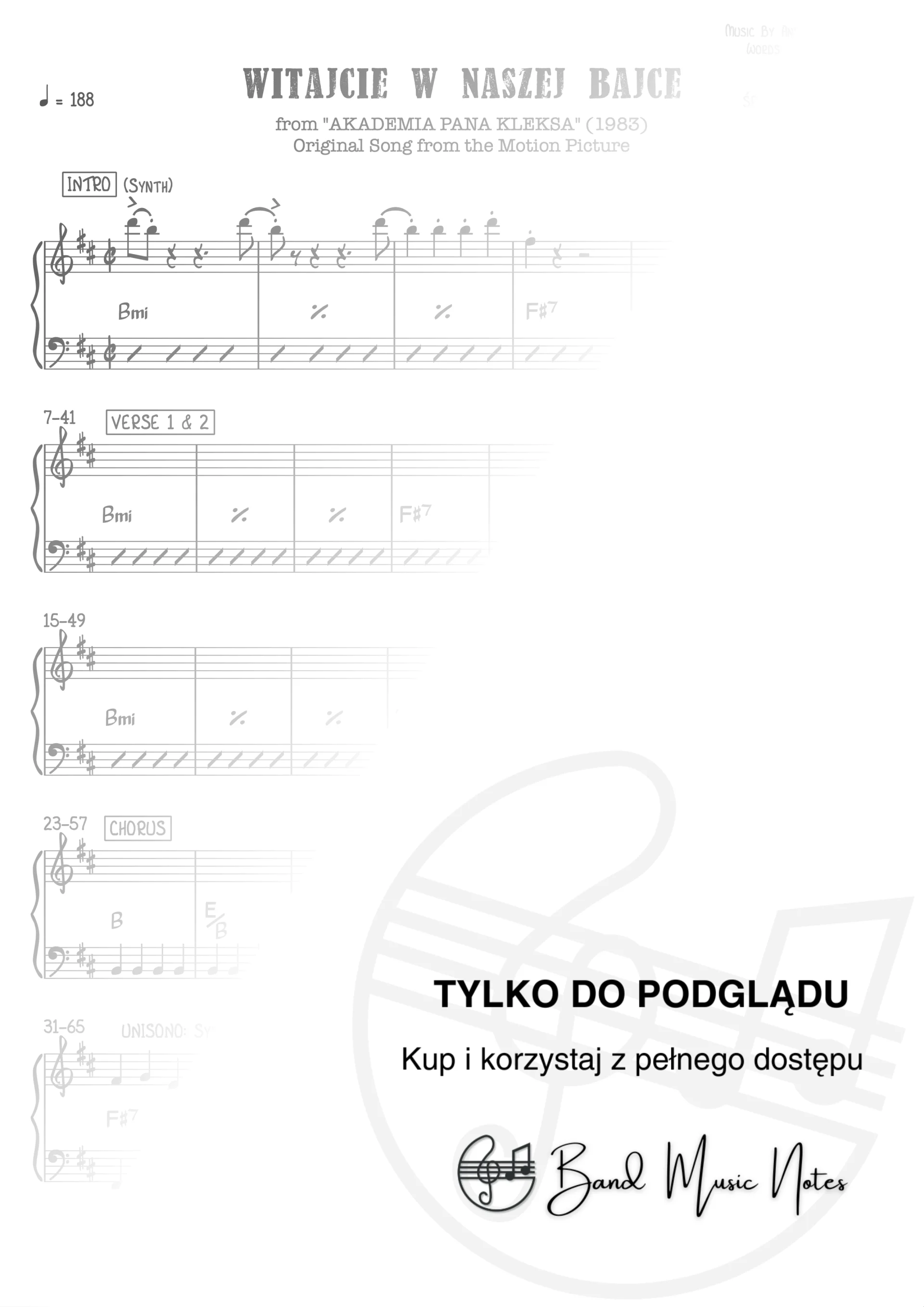 Chór Chłopięcy Towarzystwa Śpiewaczego „Lutnia” - Witajcie w naszej bajce z filmu Akademia Pana Kleksa - Band Score_0001