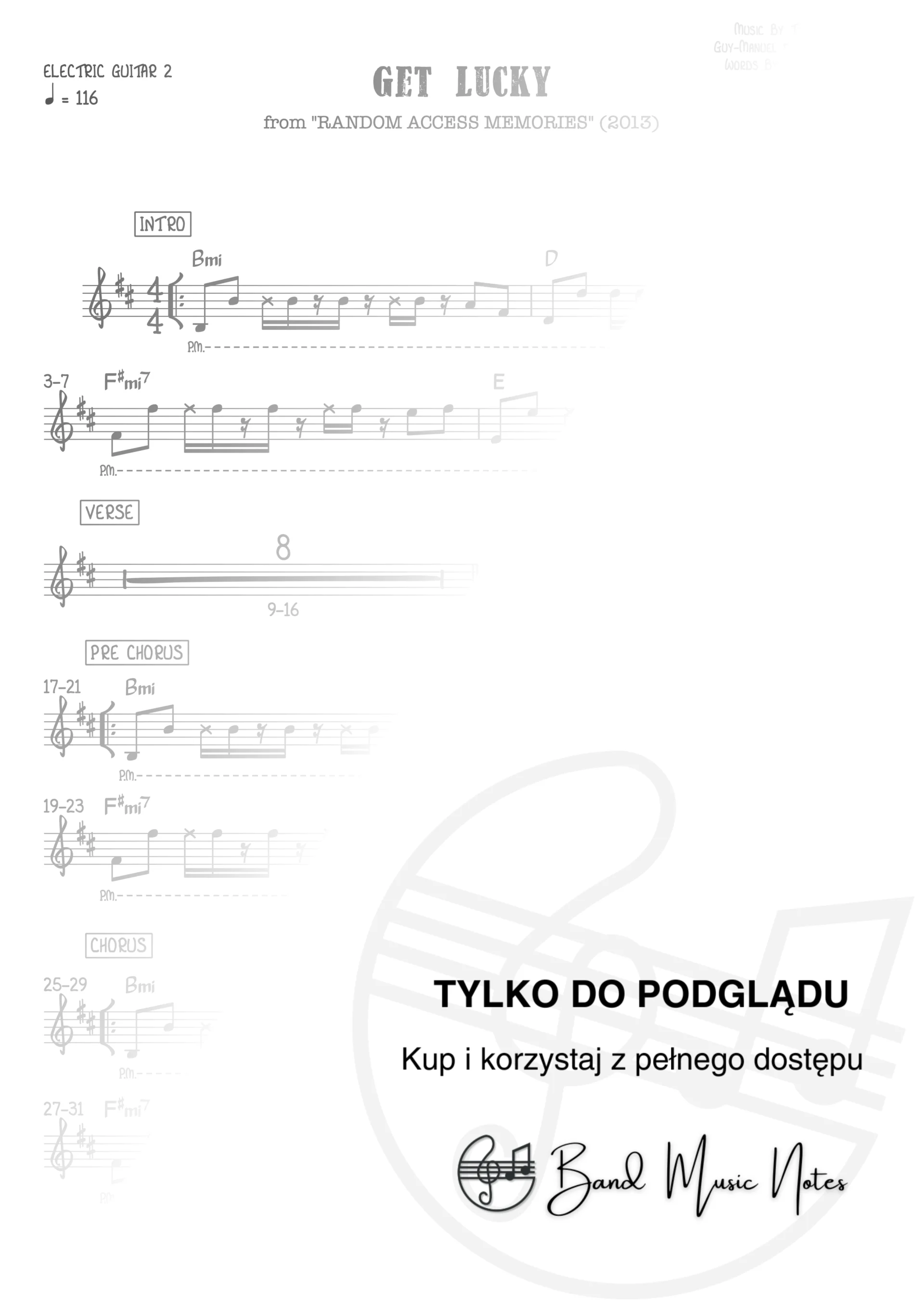 Daft Punk - Get Lucky - Electric Guitar 2 Part_0001