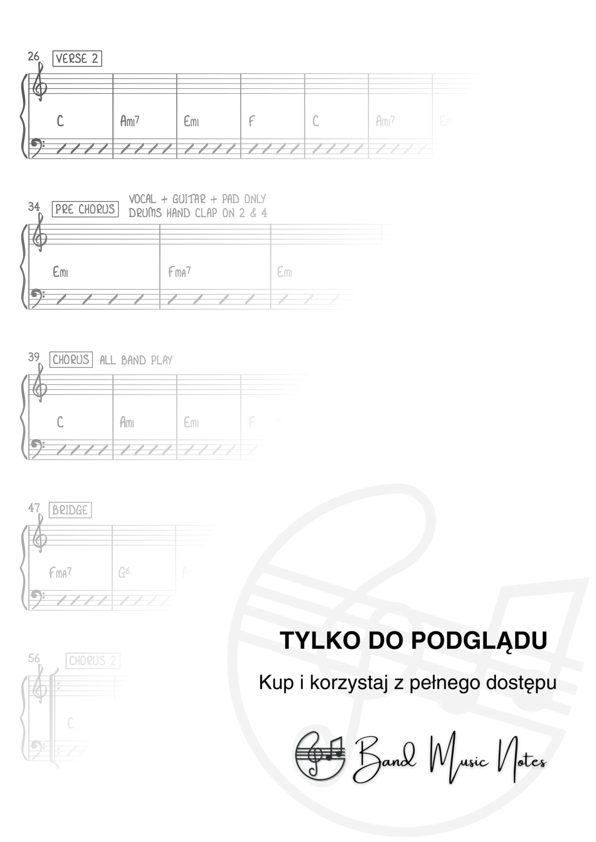 Dawid Kwiatkowski - Idziesz ze mną - Band Score_0002