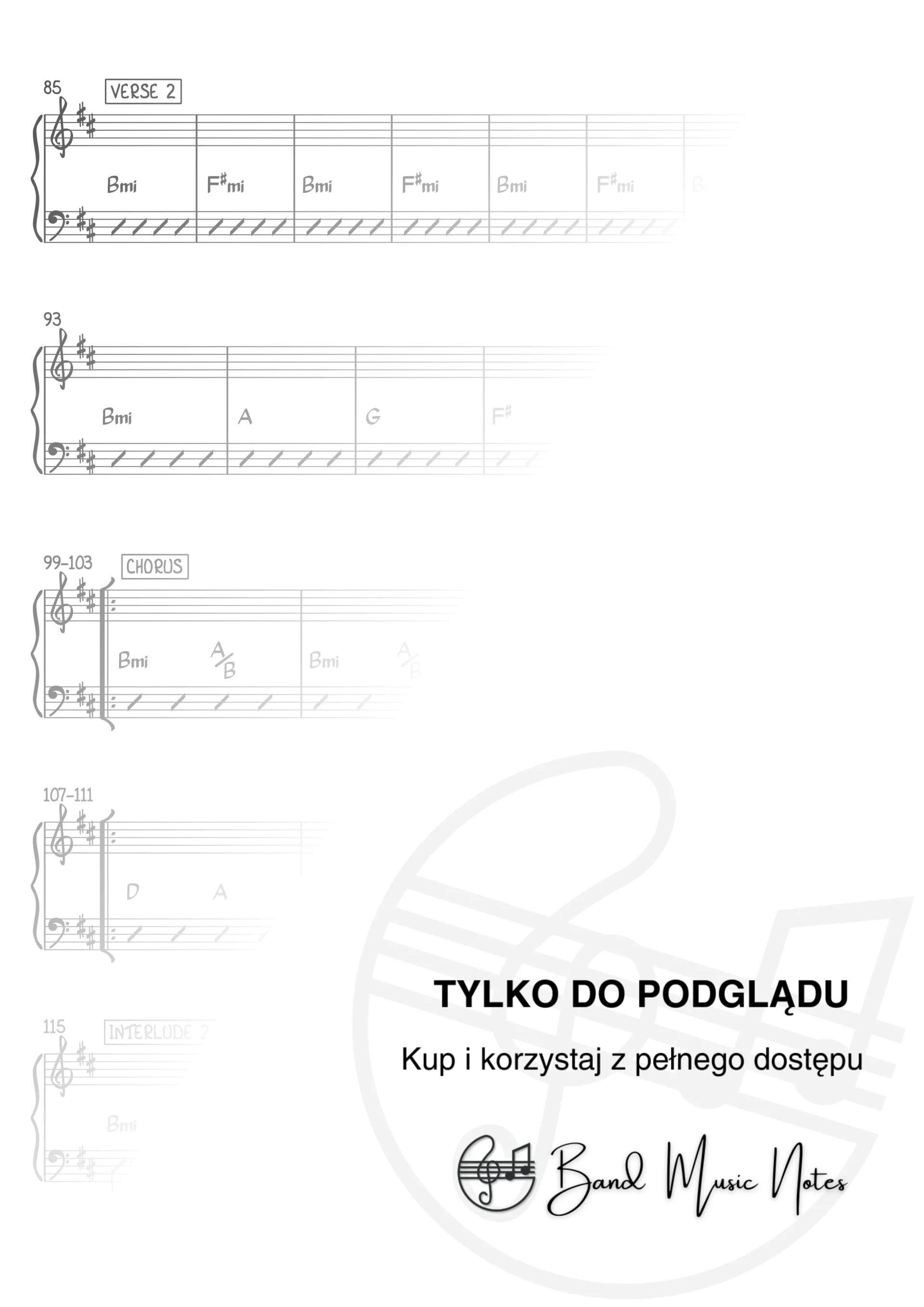 De Press - Bo jo cie kochom - Band Score_0003