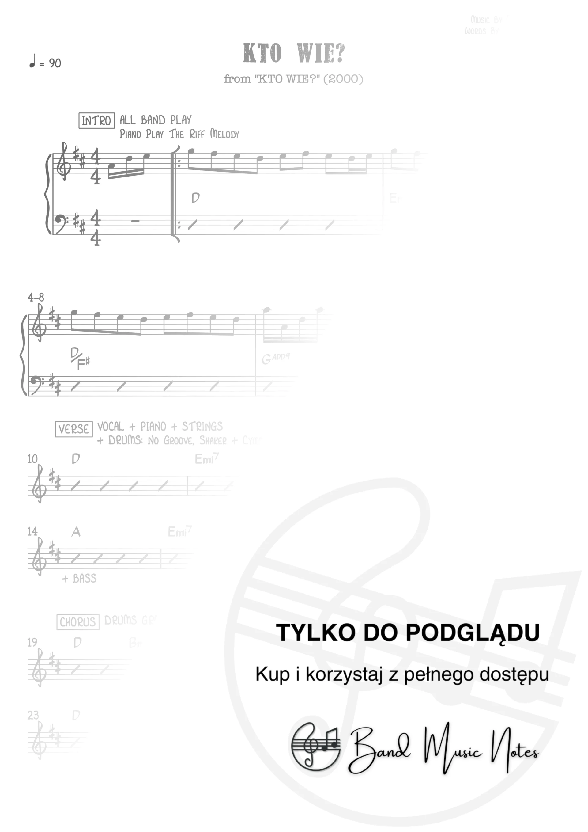 De Su - Kto wie? - Band Score_0001