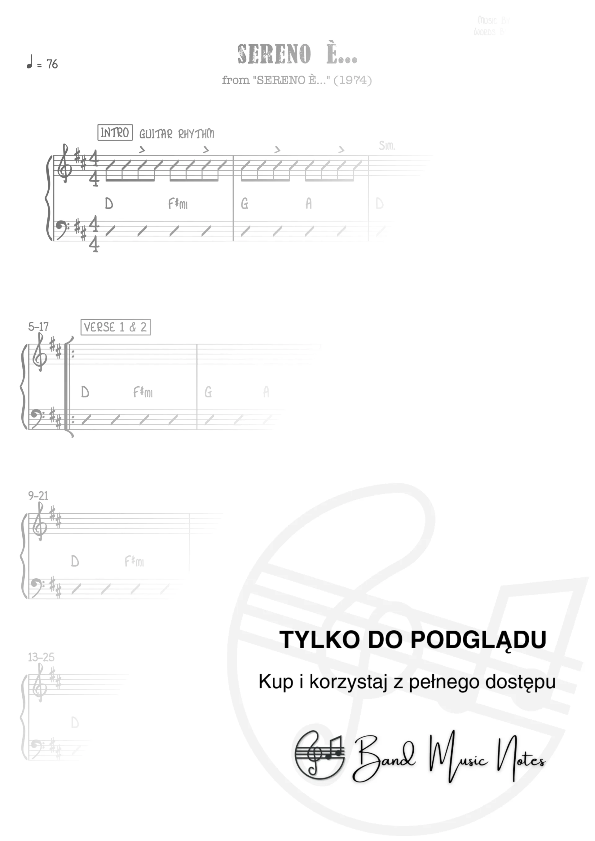 Drupi - Sereno è.. - Band Score_0001