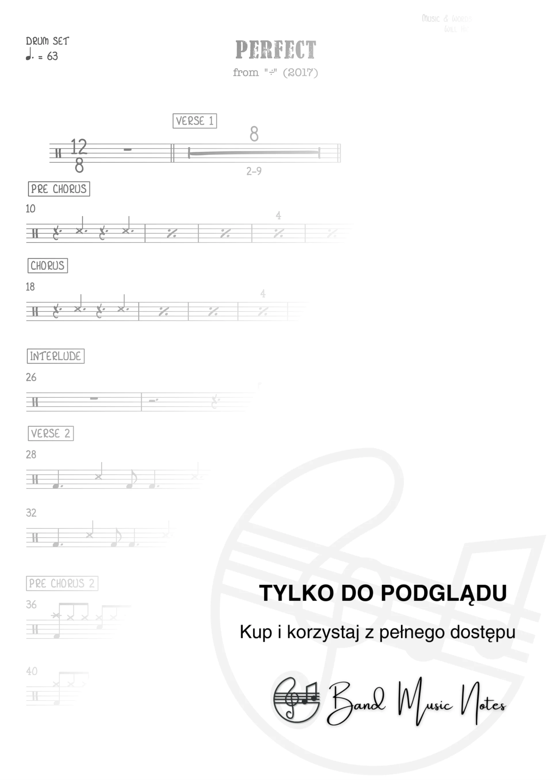 Ed Sheeran - Perfect - Drum Set Part_0001