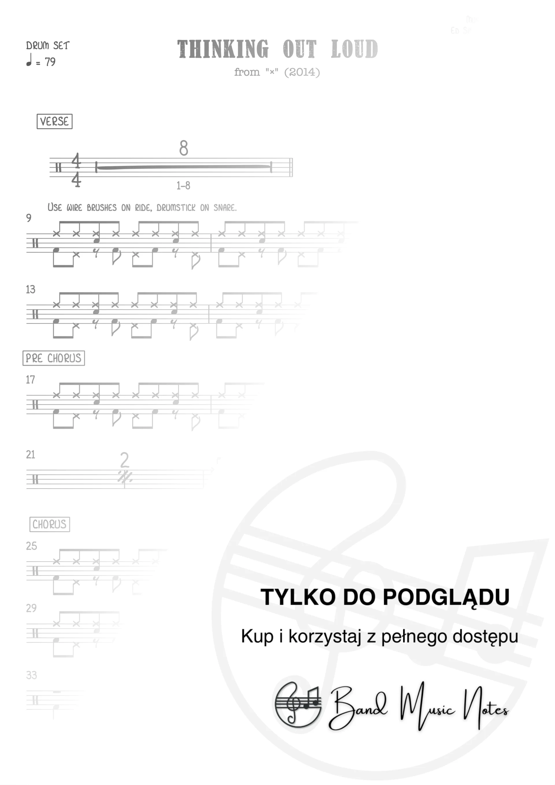 Ed Sheeran - Thinking Out Loud - Drum Set Part_0001