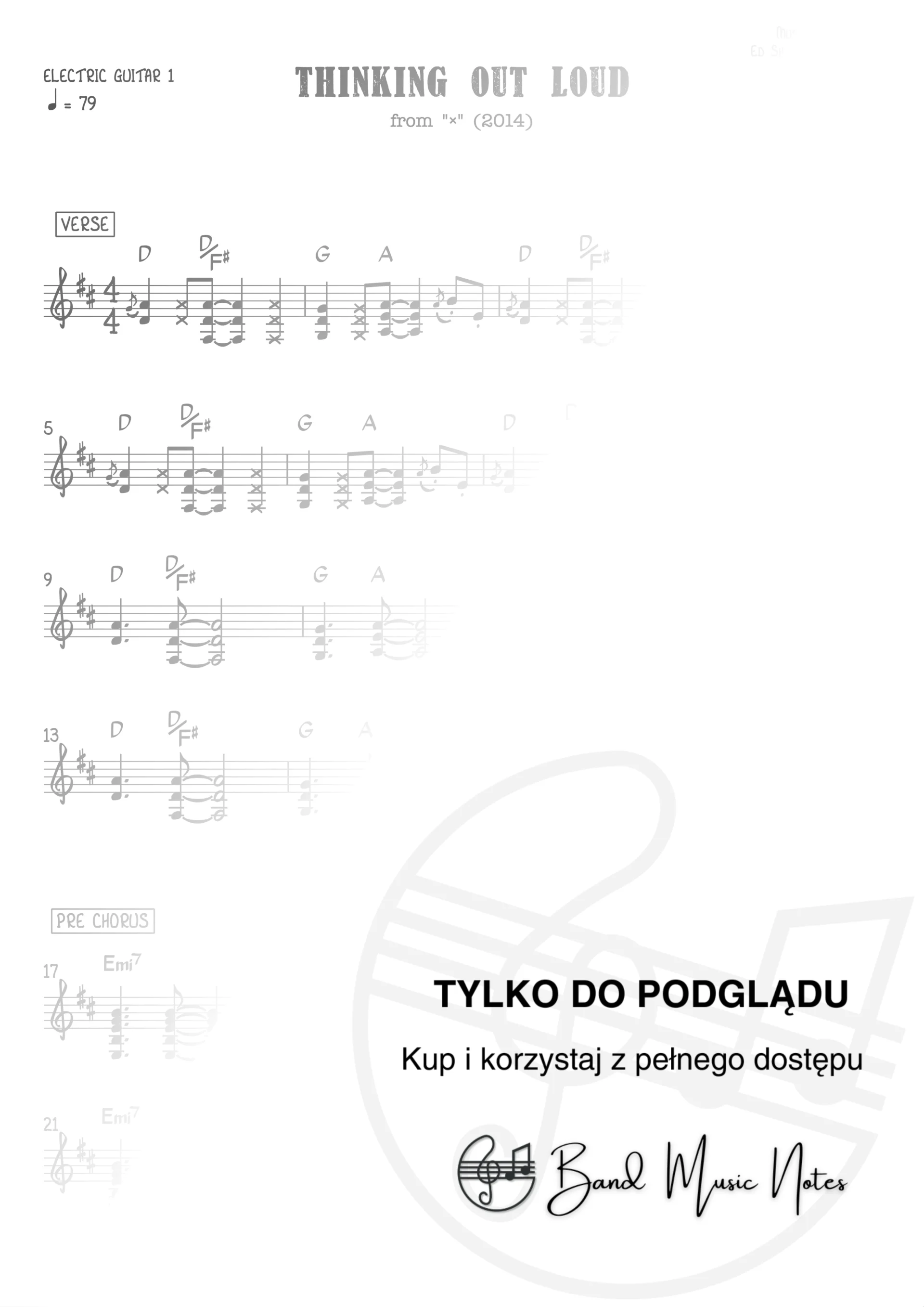 Ed Sheeran - Thinking Out Loud - Electric Guitar 1 Part_0001