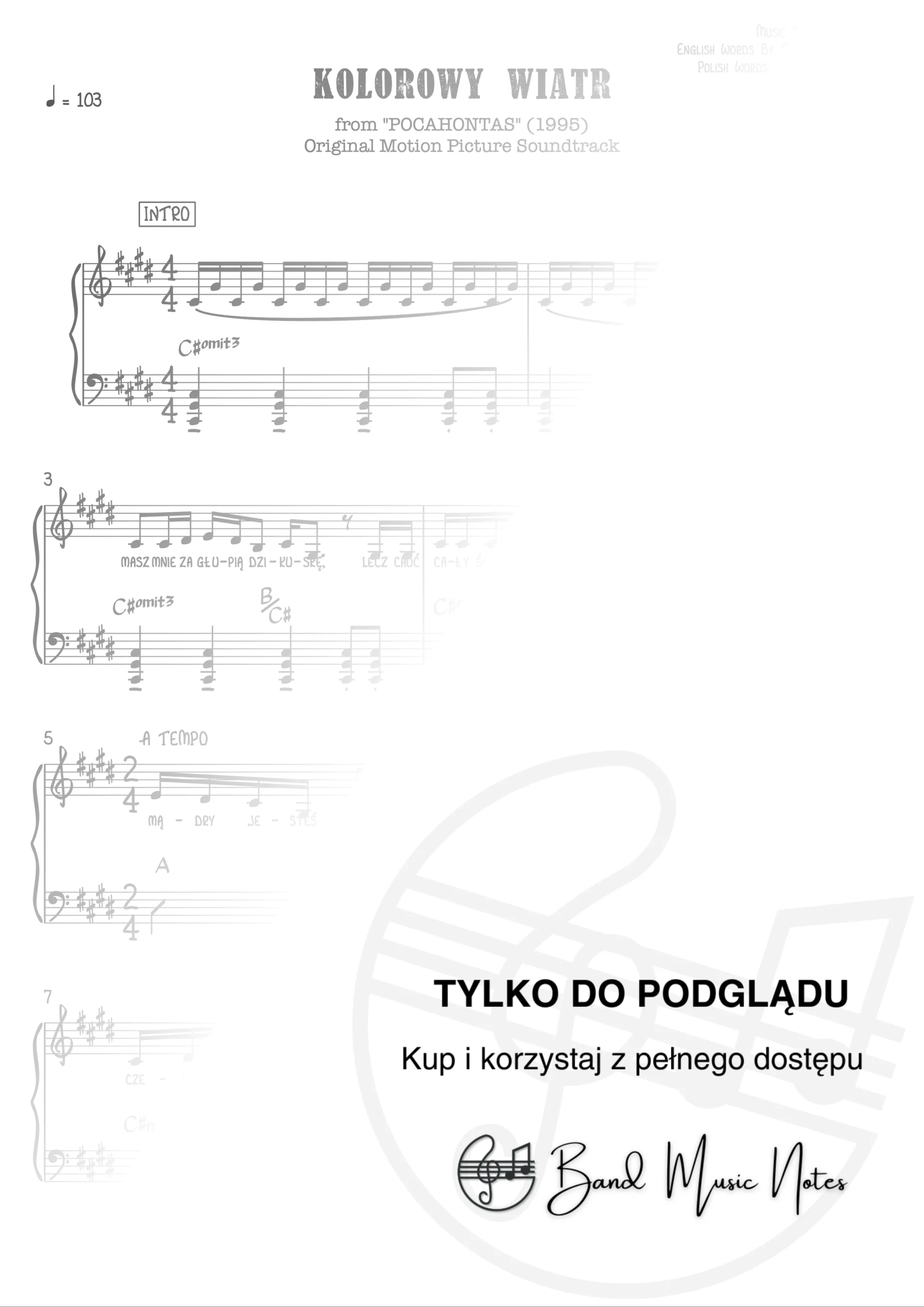 Edyta Górniak - Kolorowy wiatr - Band Score_0001