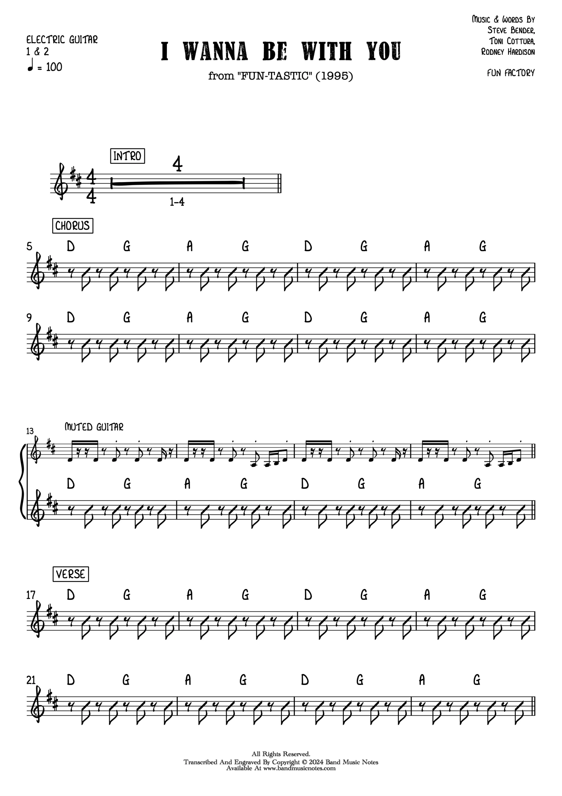 Fun Factory - I Wanna Be With You - Electric Guitar Part 1 & 2_0001