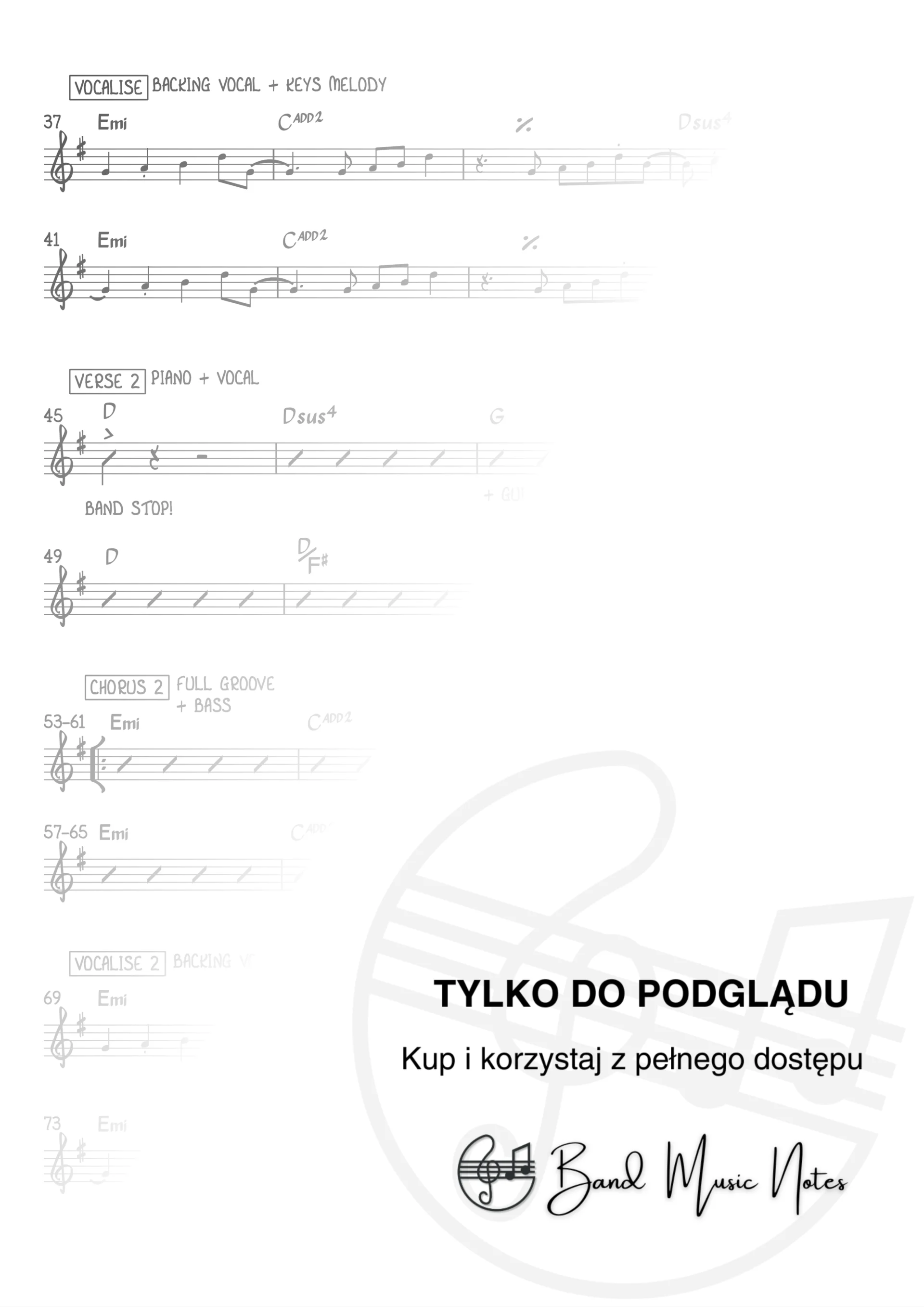 Grzegorz Hyży, TABB - Na chwilę - Band Score_0002