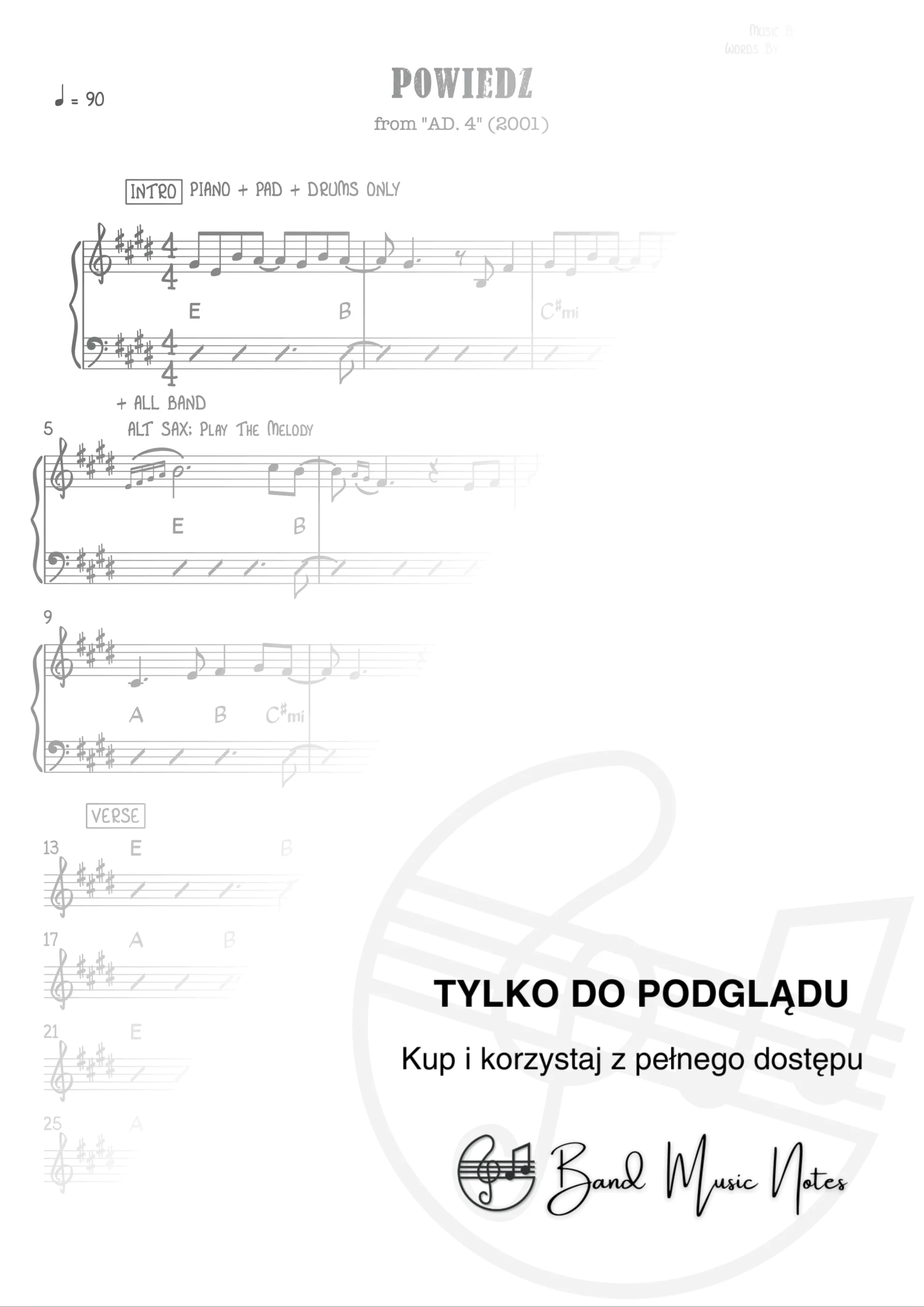 Ich Troje - Powiedz - Band Score_0001