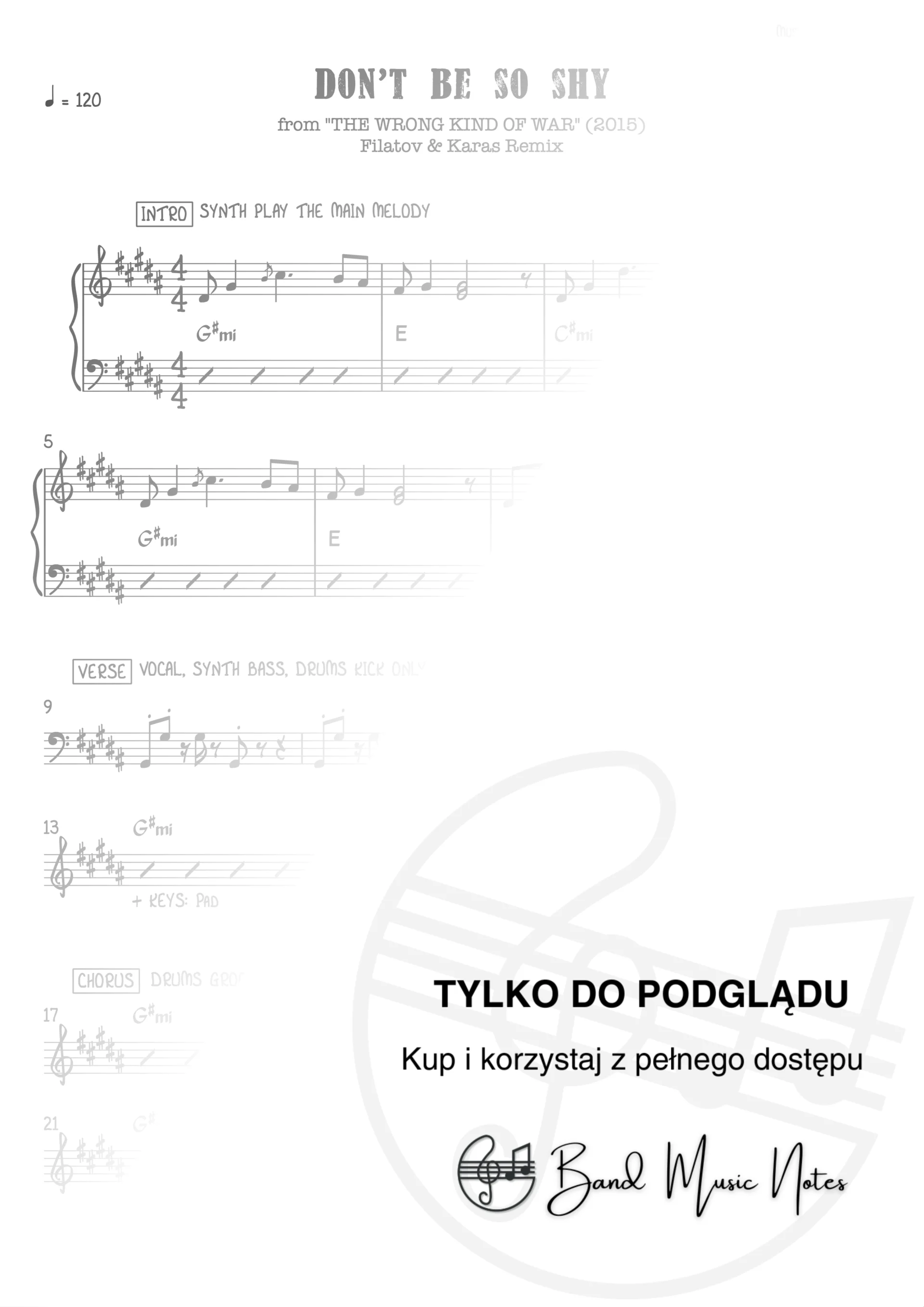 Imany Ft. Filatov & Karas Remix - Don't Be So Shy - Band Score_0001
