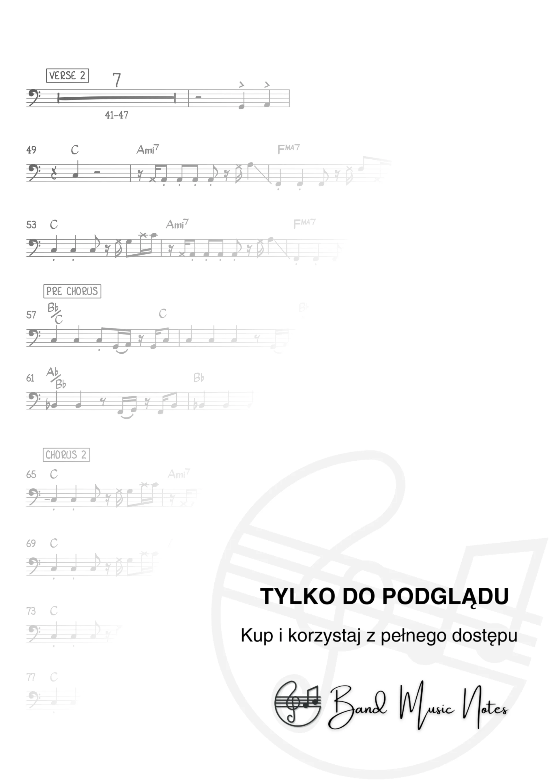 Justin Timberlake - Can't Stop The Feeling! - Ver. live - Bass Guitar Part_0002