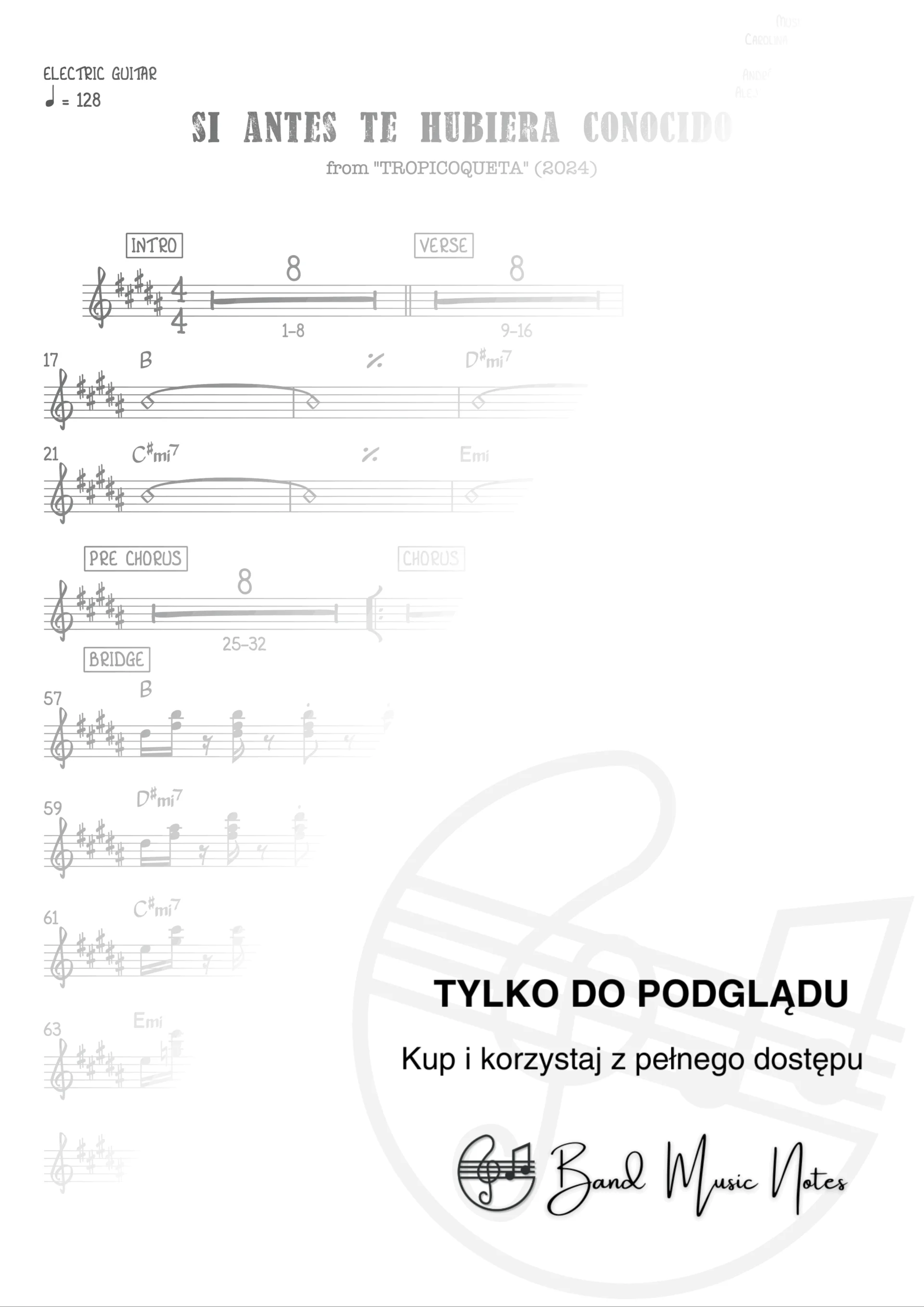 Karol G - Si Antes Te Hubiera Conocido - Electric Guitar Part_0001