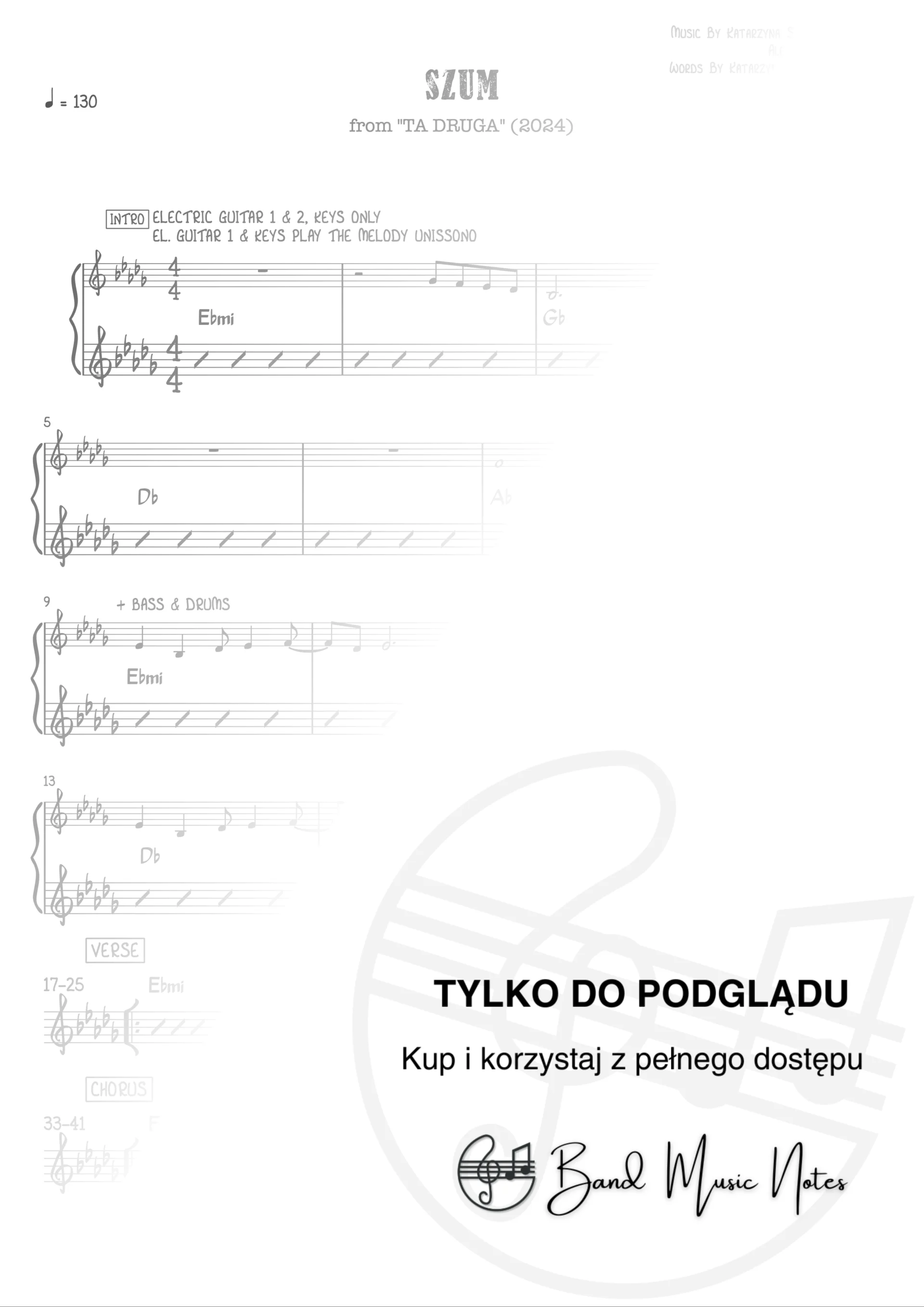 Kaśka Sochacka - Szum - Band Score_0001