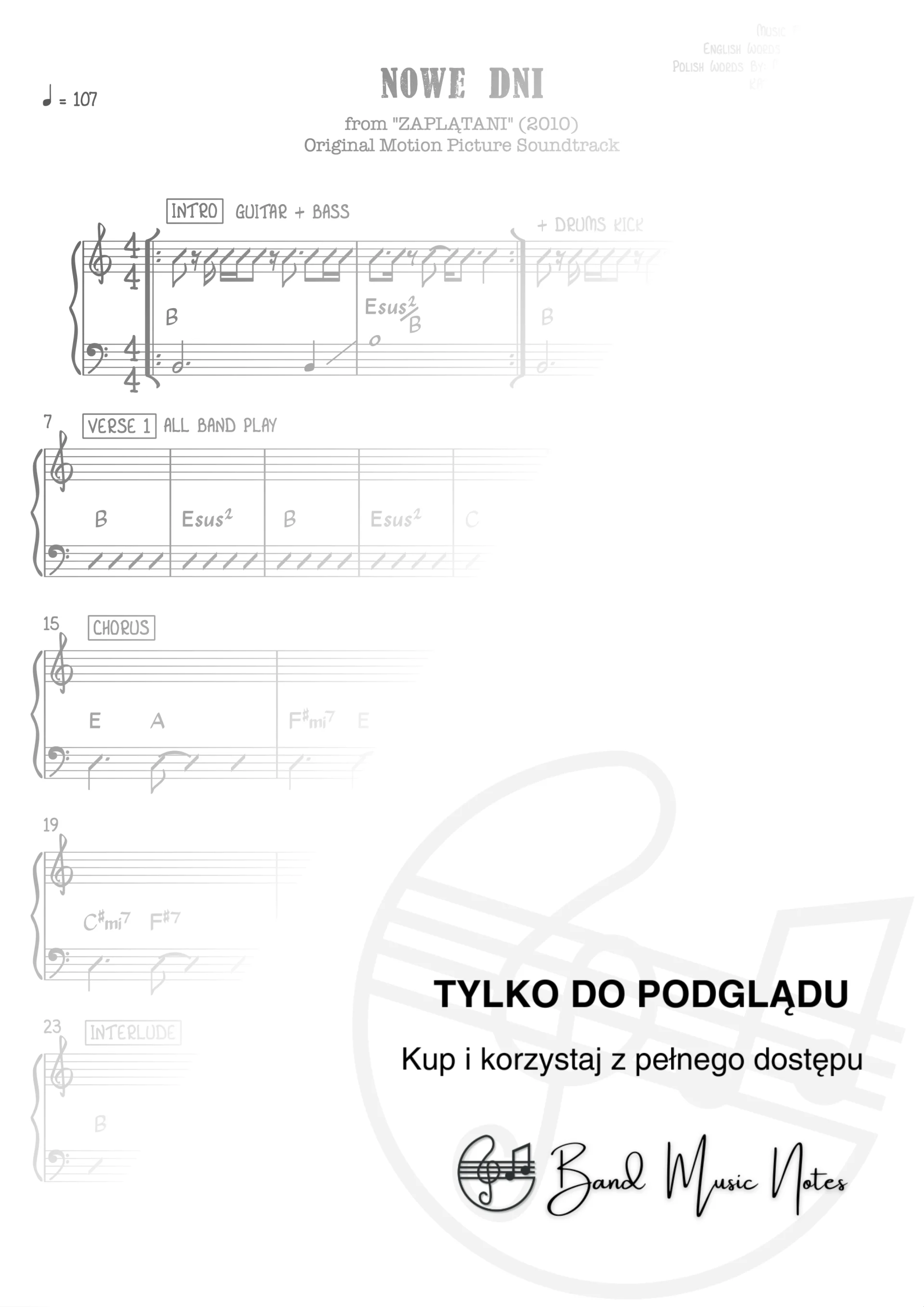 Katarzyna Popowska - Nowe dni - Band Score_0001