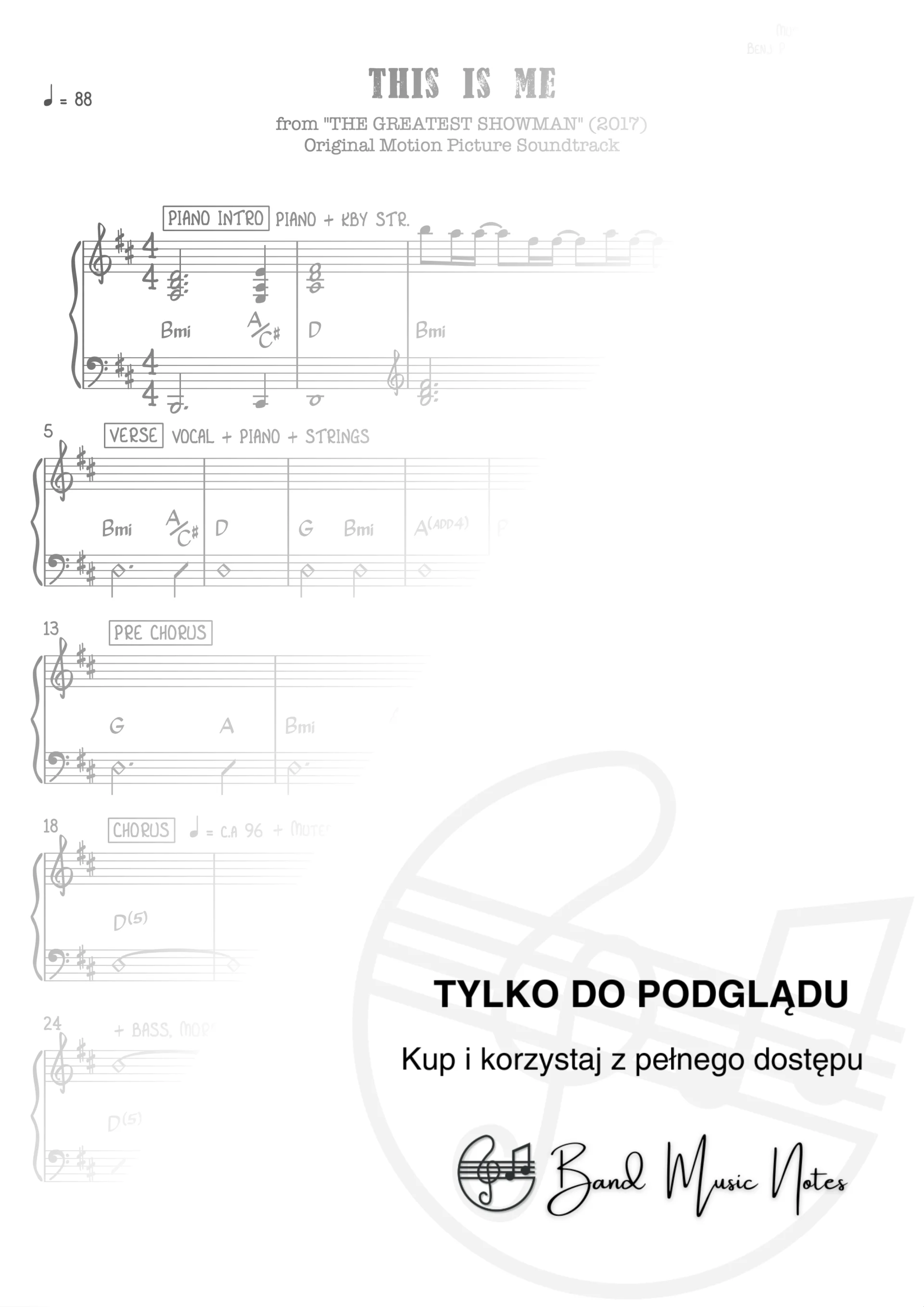 Keala Settle - This Is Me - Band Score_0001