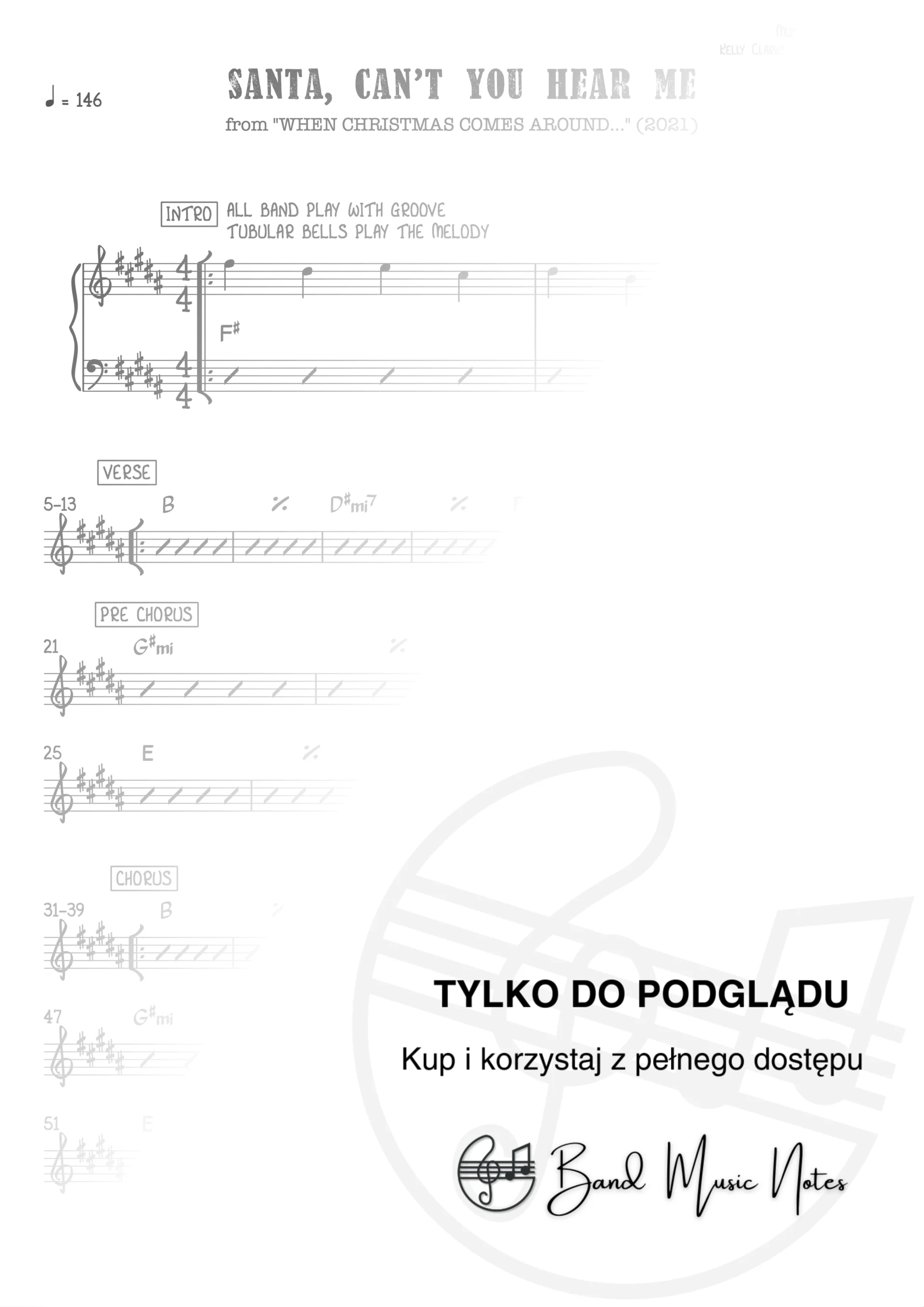 Kelly Clarkson & Ariana Grande - Santa, Can't You Hear Me - Band Score_0001