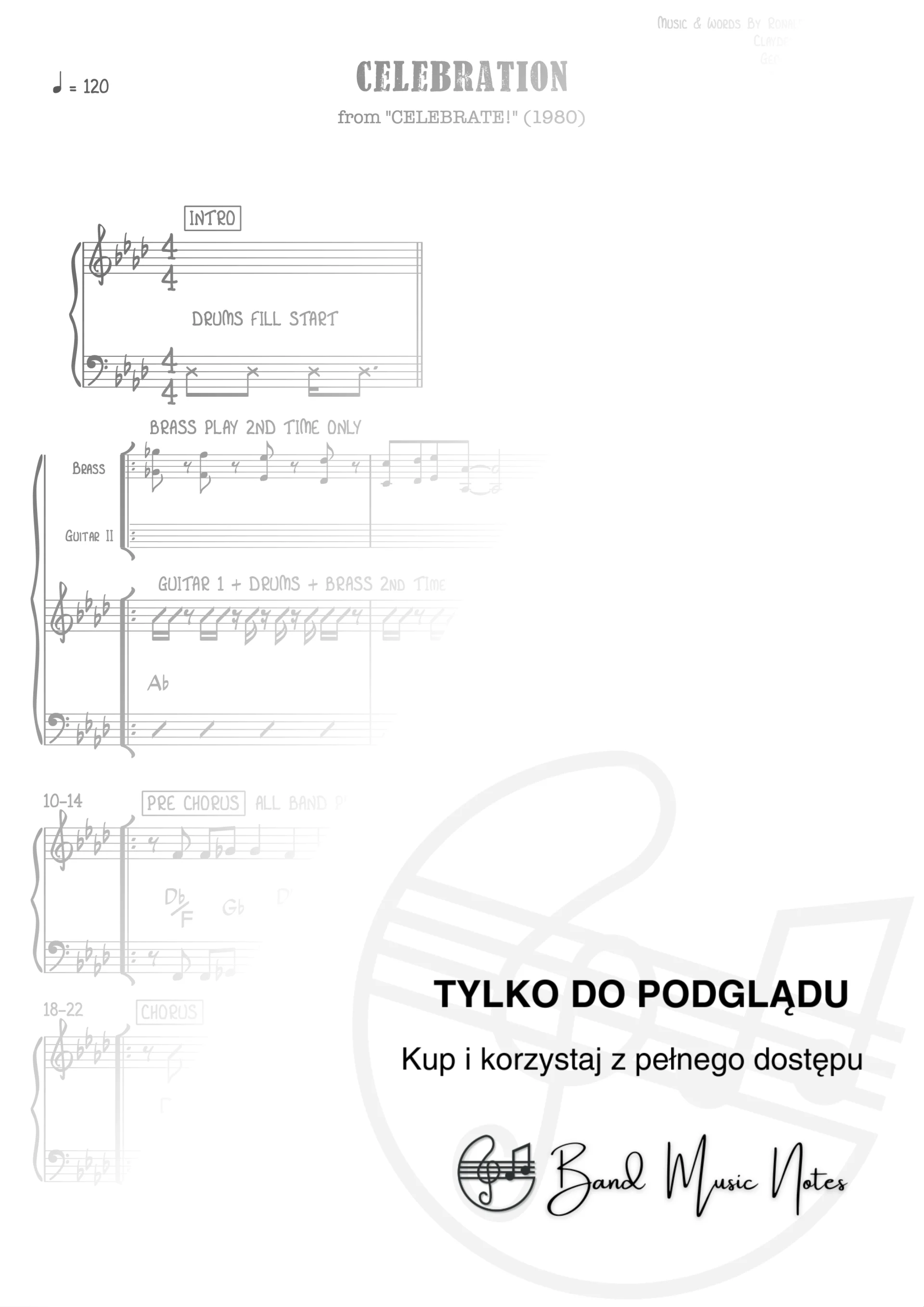Kool & The Gang - Celebration - Band Score_0001