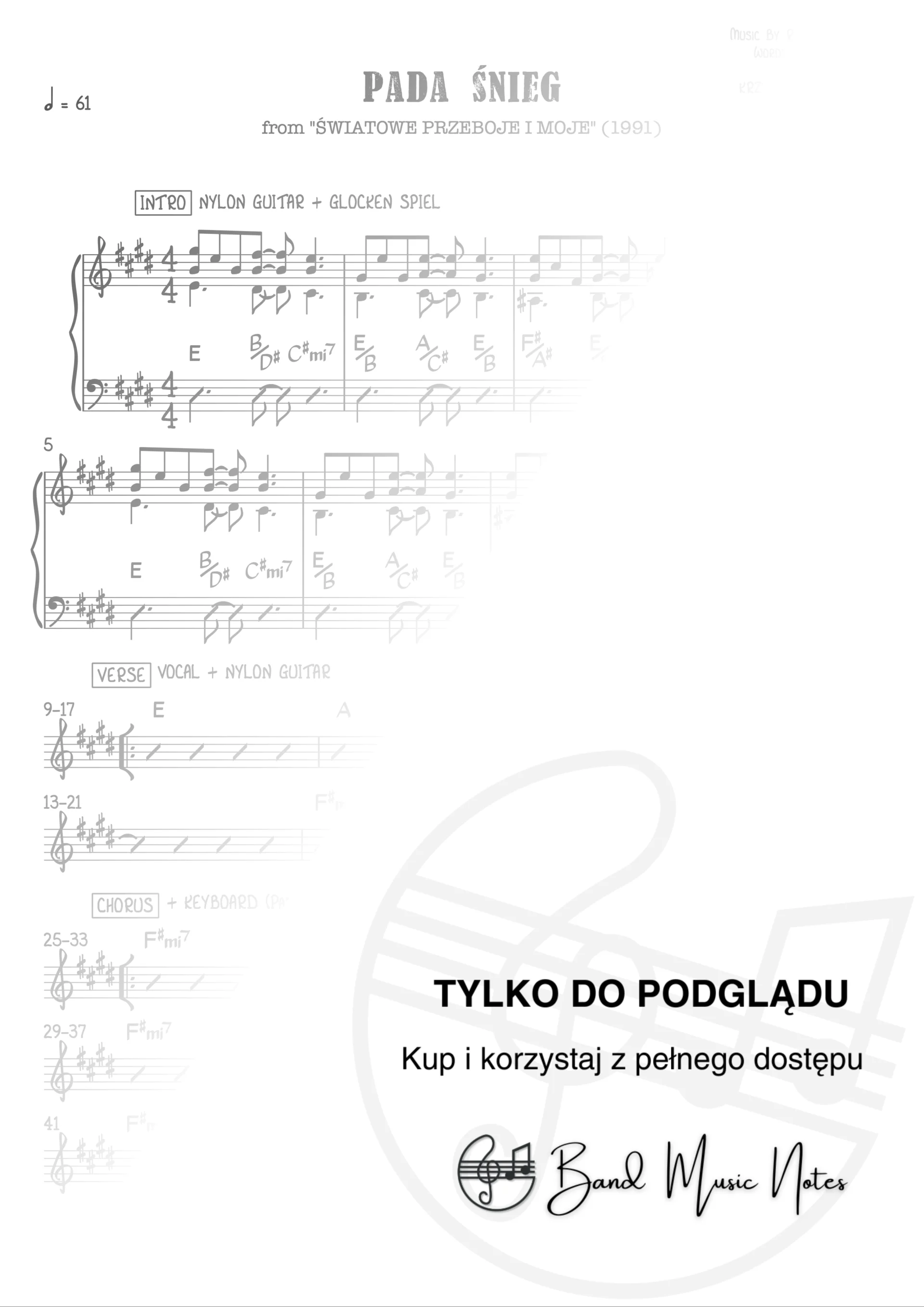 Krzysztof Antkowiak, Ryszard Rynkowski - Pada śnieg - Band Score_0001