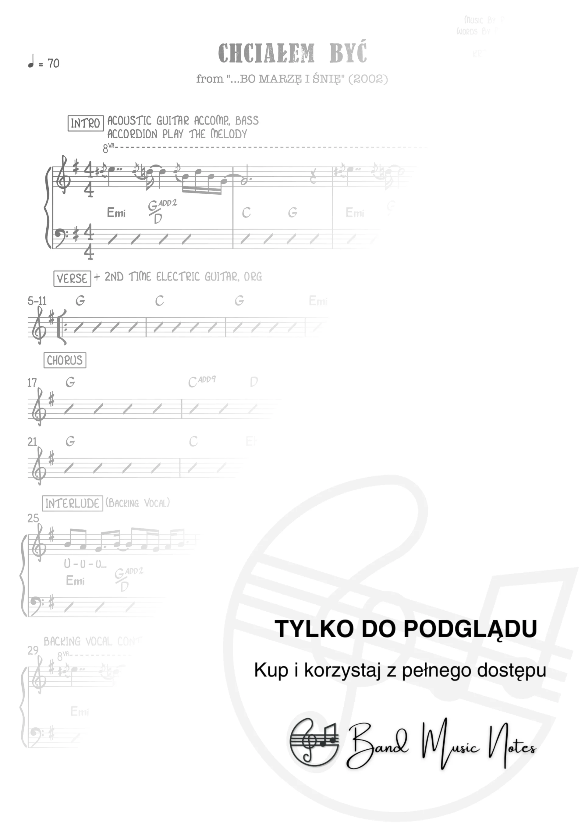 Krzysztof Krawczyk - Chciałem być - Band Score_0001