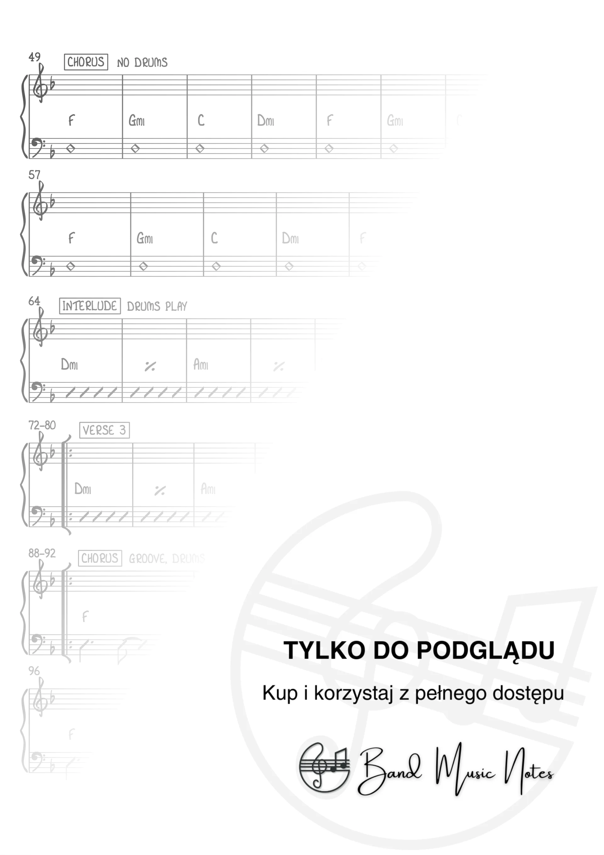 Kwiat Jabłoni - Dziś późno pójdę spać - Band Score_0002