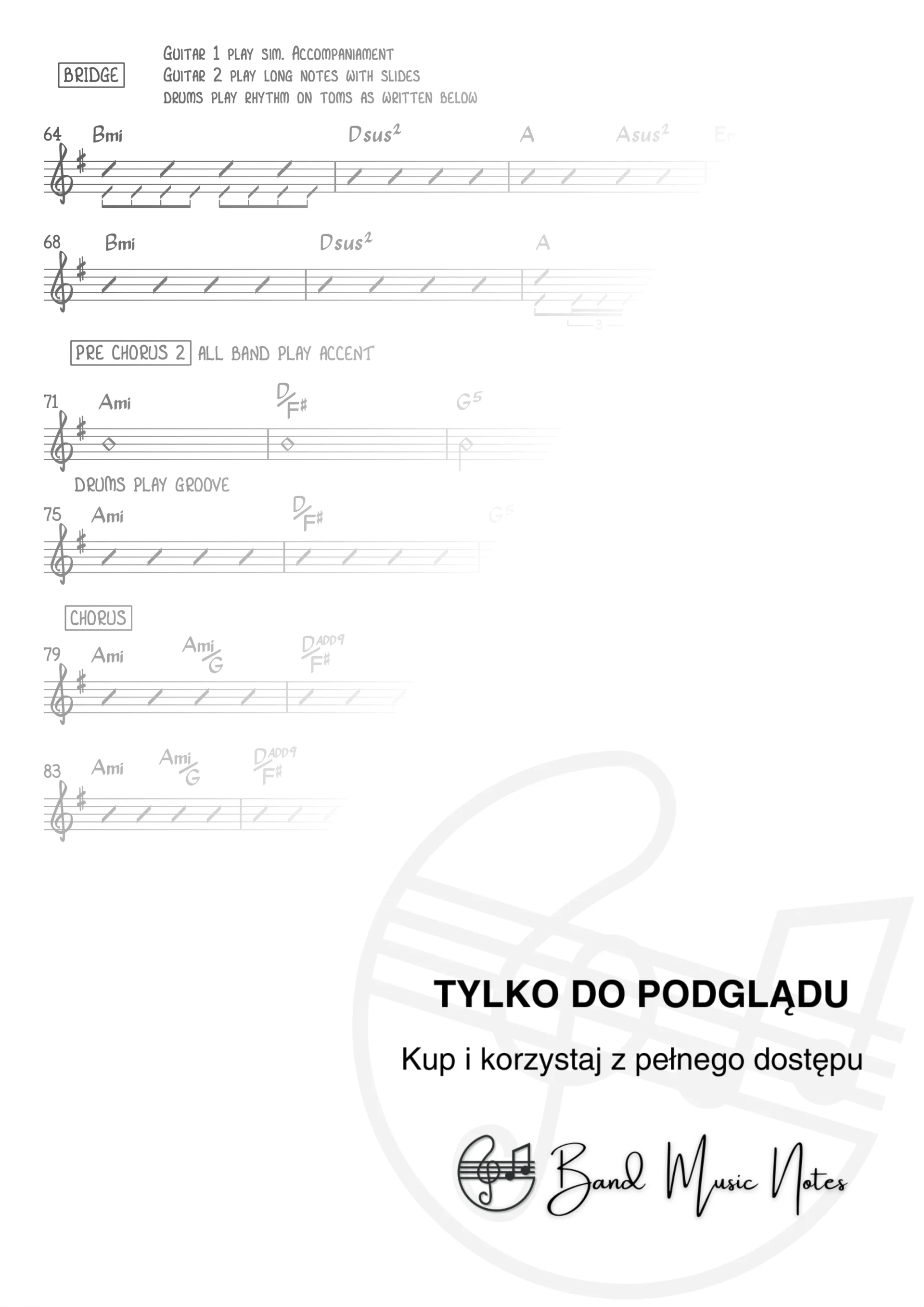 Lady Gaga & Bradley Cooper - Shallow - Band Score_0003