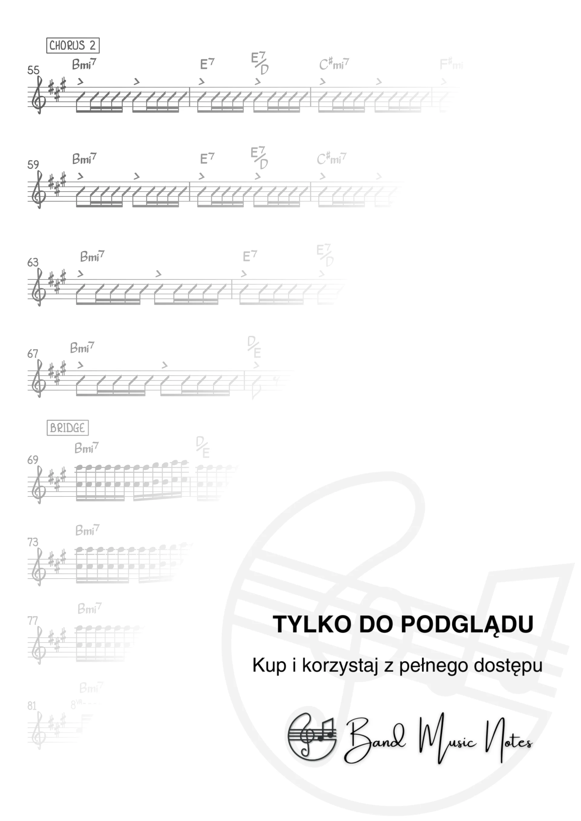 Lady Gaga, Bruno Mars - Die With A Smile - Electric Guitar 1 Part - Rhythmic Notation_0003