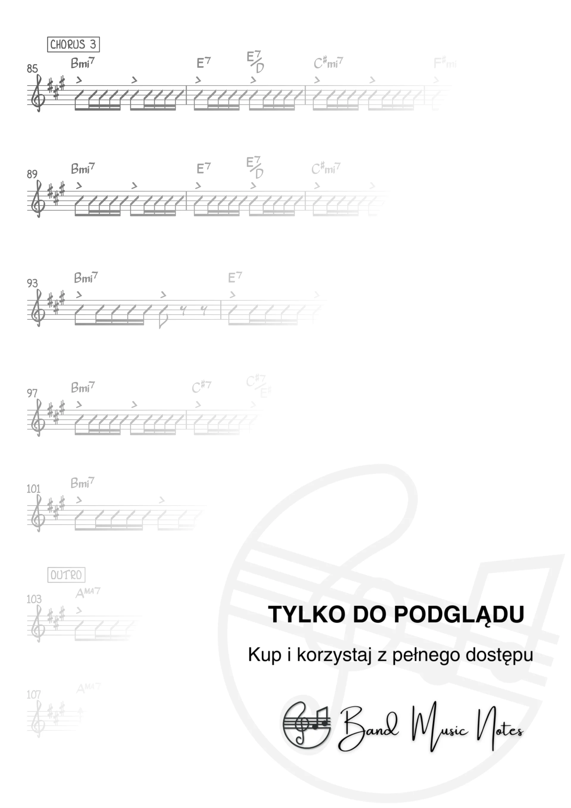 Lady Gaga, Bruno Mars - Die With A Smile - Electric Guitar 1 Part - Rhythmic Notation_0004