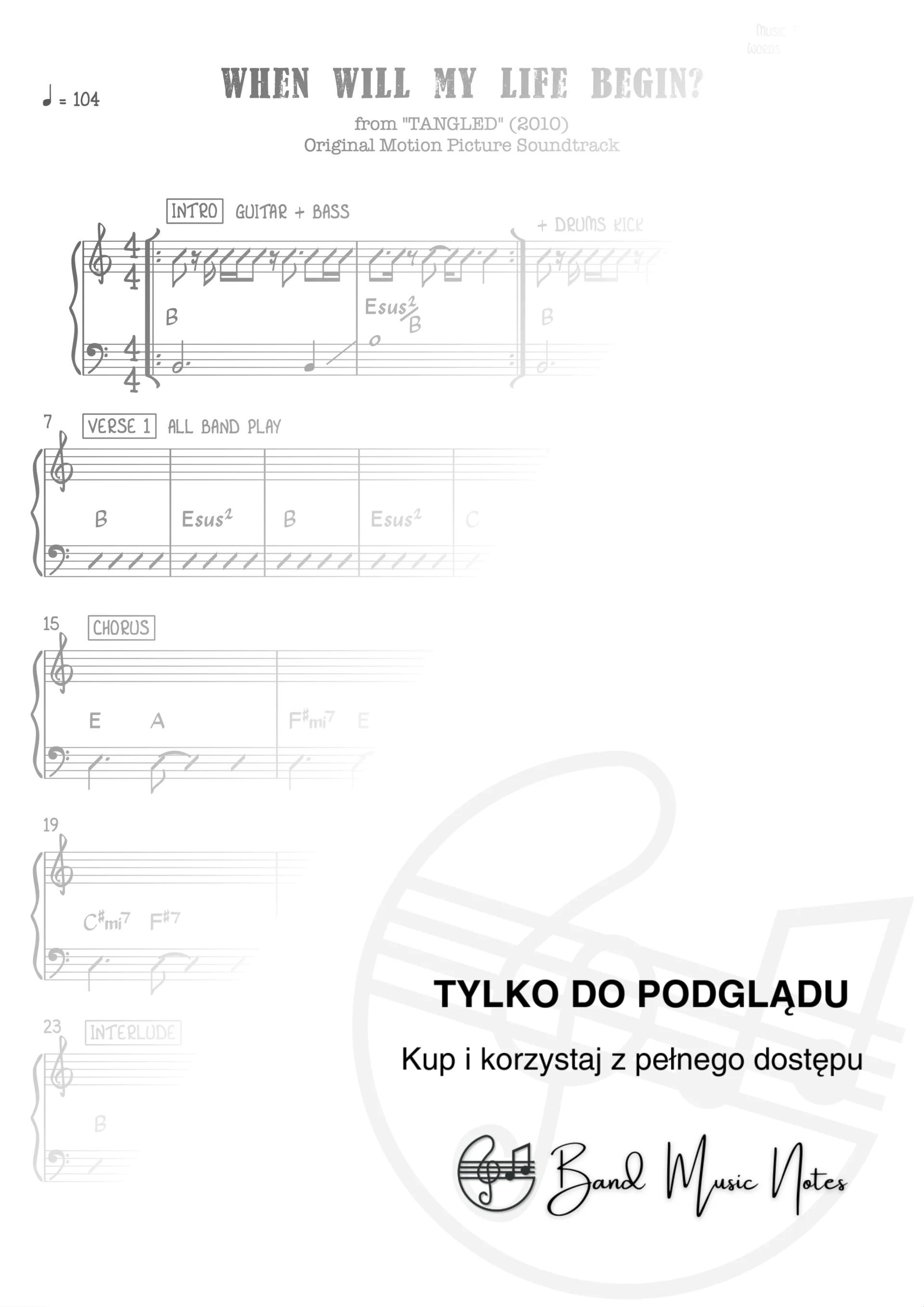 Mandy Moore - When Will My Life Begin? - Band Score_0001
