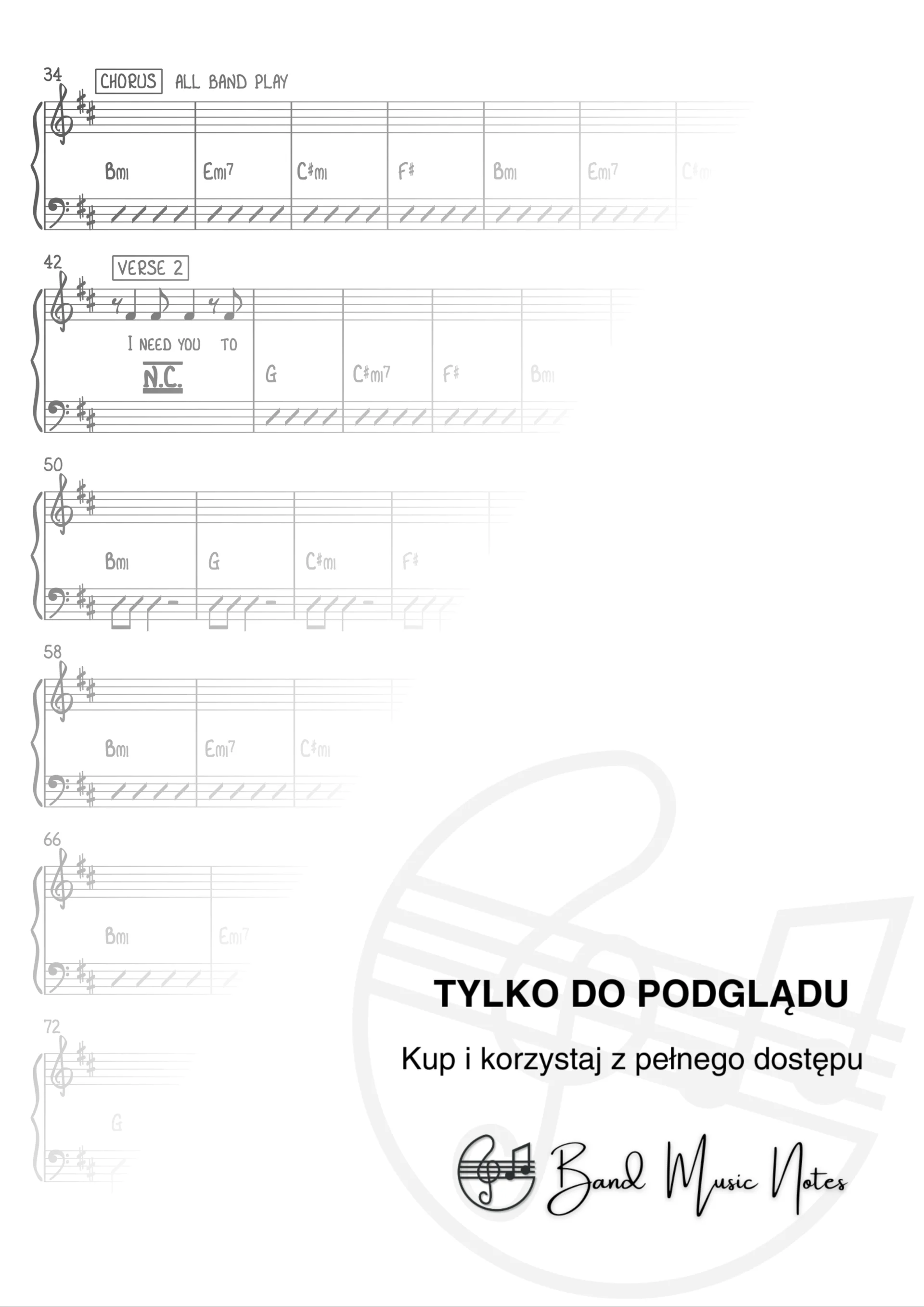 Måneskin - Beggin' - Band Score_0002