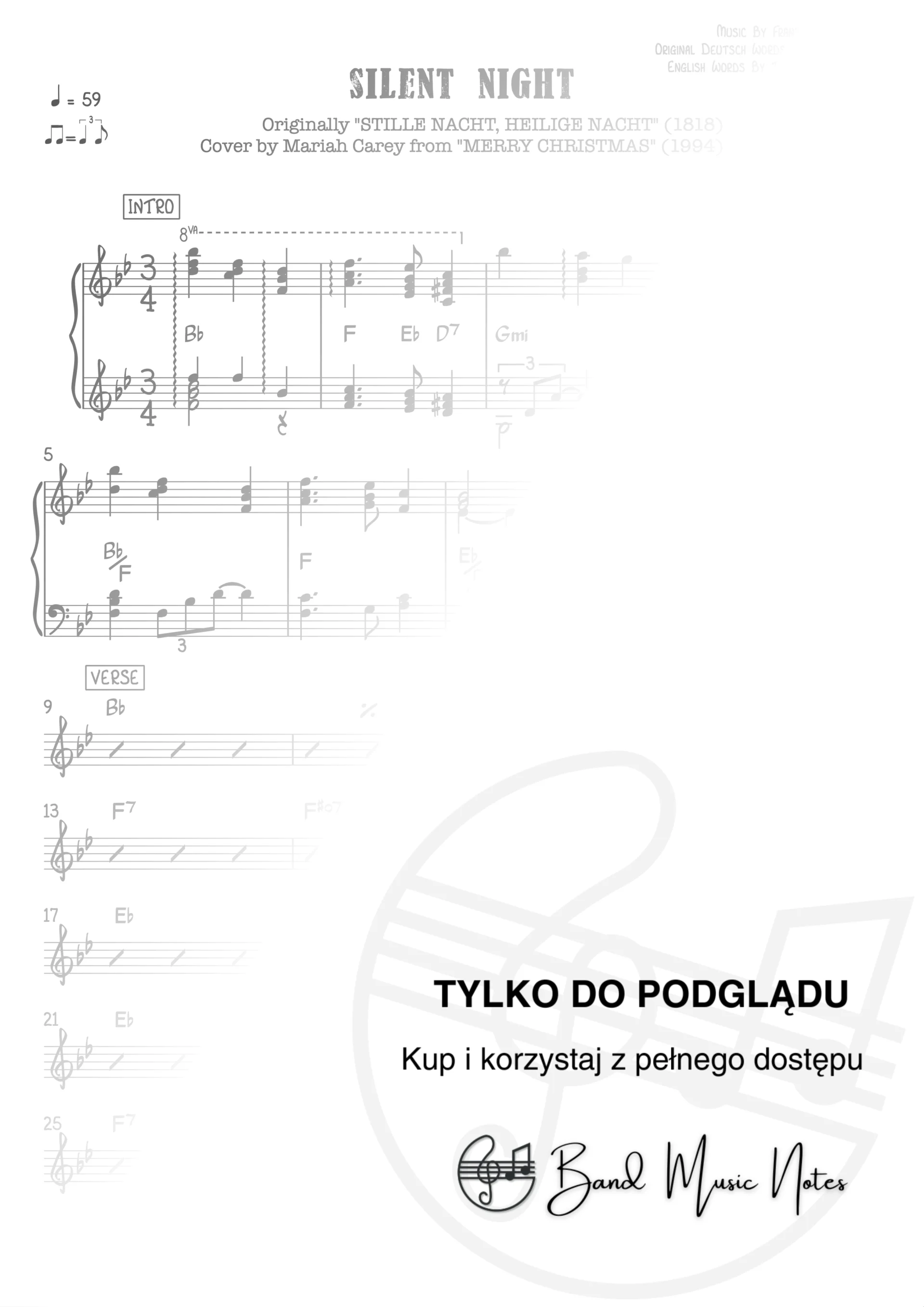 Mariah Carey - Silent Night - Band Score_0001