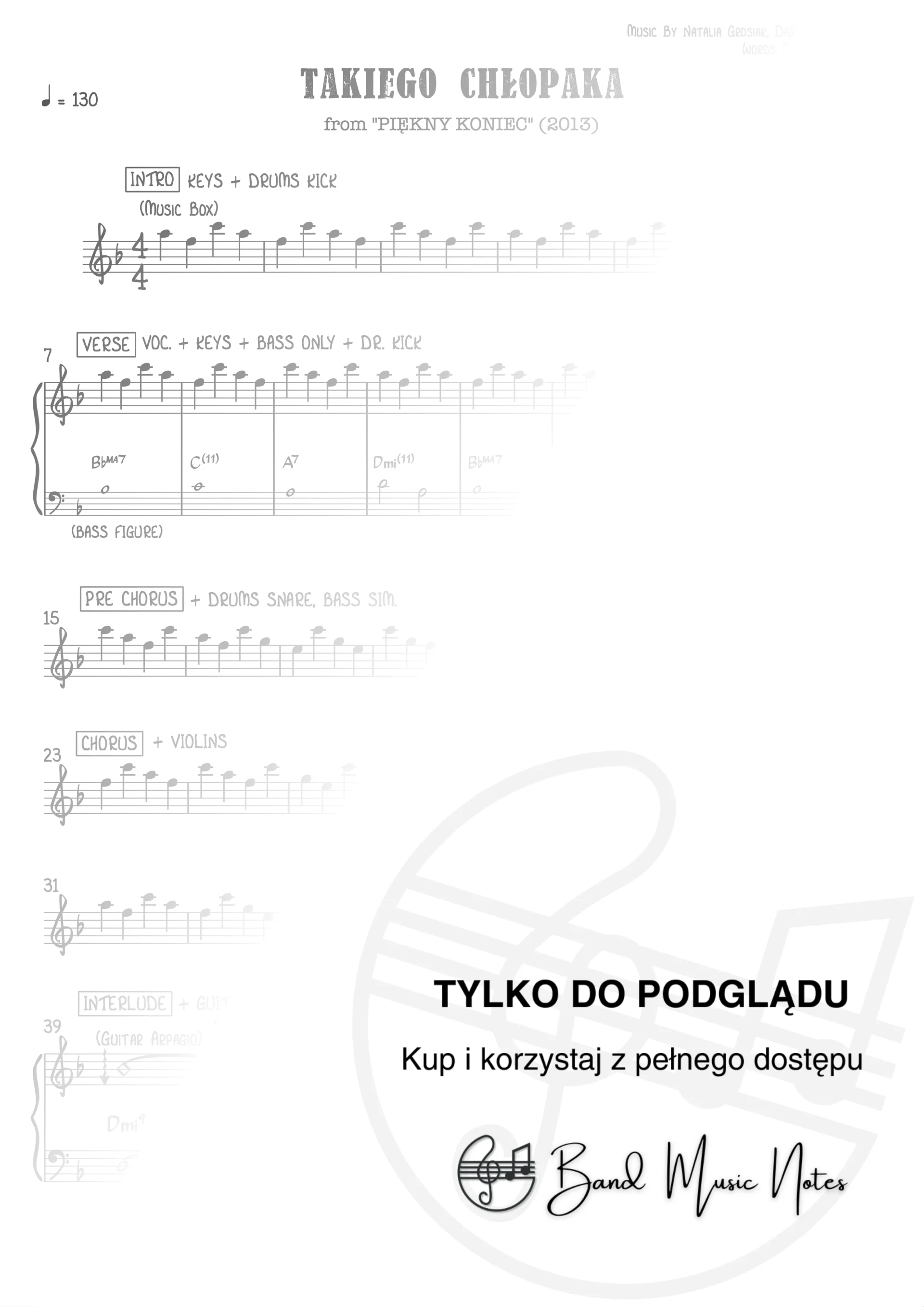 Mikromusic - Takiego chłopaka - Band Score_0001